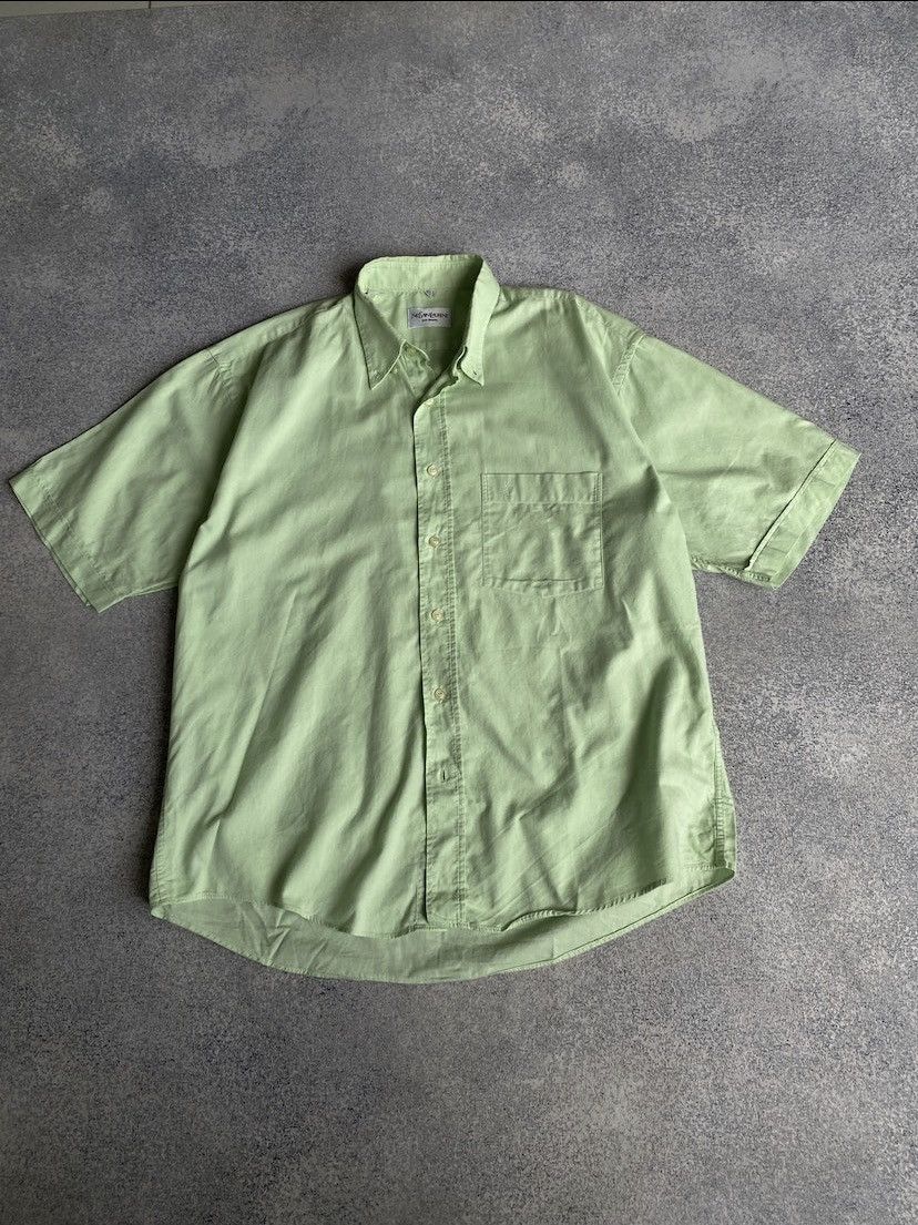 Vintage × Yves Saint Laurent Yves Saint Laurent Vintage Short sleeve button up Size US M / EU 48-50 / 2 - 1 Thumbnail