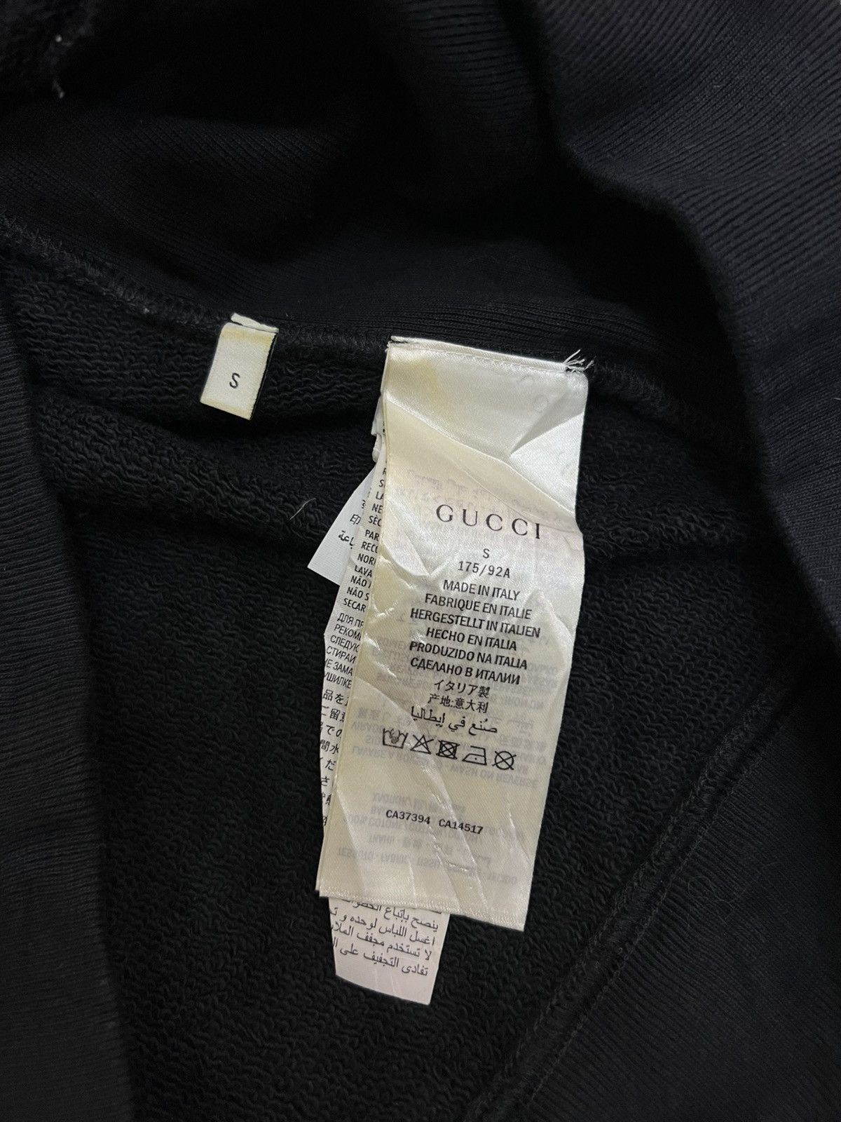 Gucci Gucci black lamb-print hooded sweatshirt. Size US S / EU 44-46 / 1 - 7 Thumbnail