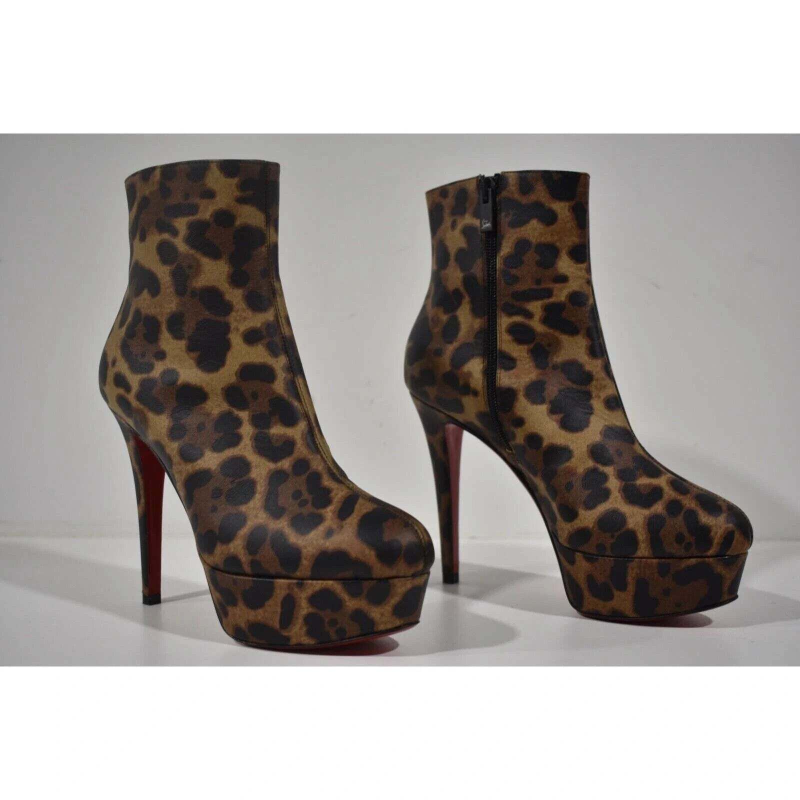 Christian Louboutin Christian Louboutin Bianca Booty 120 Leopard Brown Size US 10.5 / IT 40.5 - 4 Thumbnail