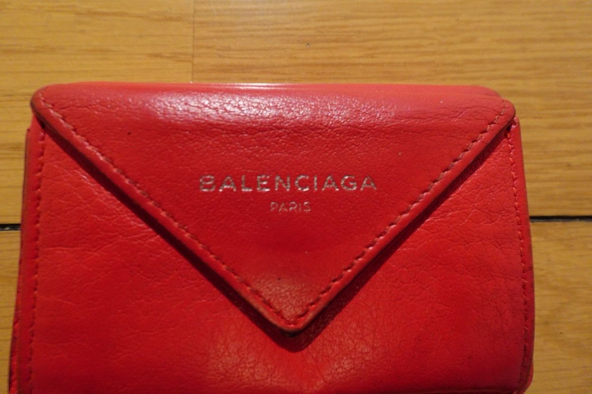 Balenciaga Balenciaga Red Leather Trifold Wallet Size ONE SIZE - 2 Thumbnail
