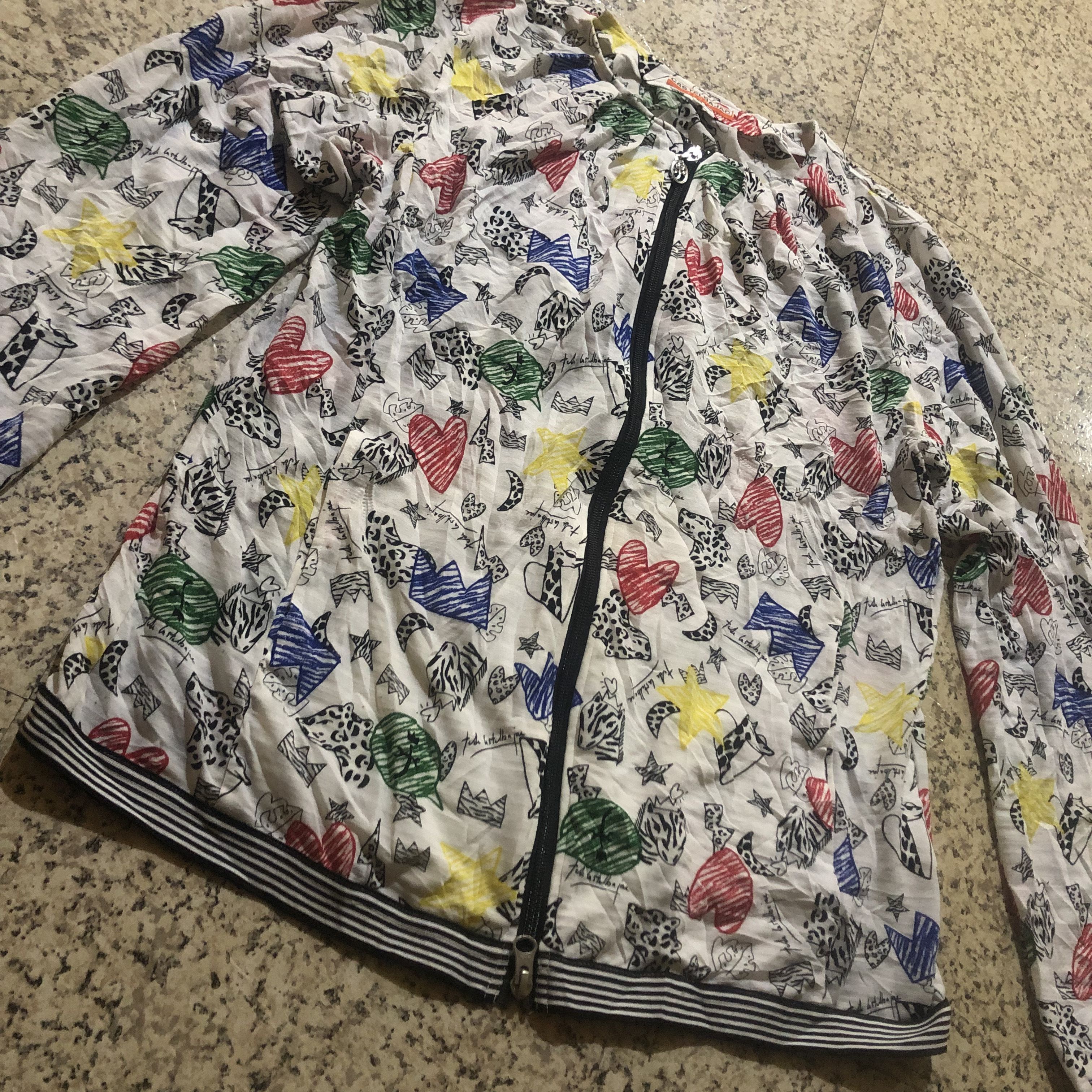 Jean Charles De Castelbajac 🔥 CASTELBAJAC SPORT DOODLE ART ALL OVER PRINT LIGHT JACKET Size M / US 6-8 / IT 42-44 - 2 Thumbnail