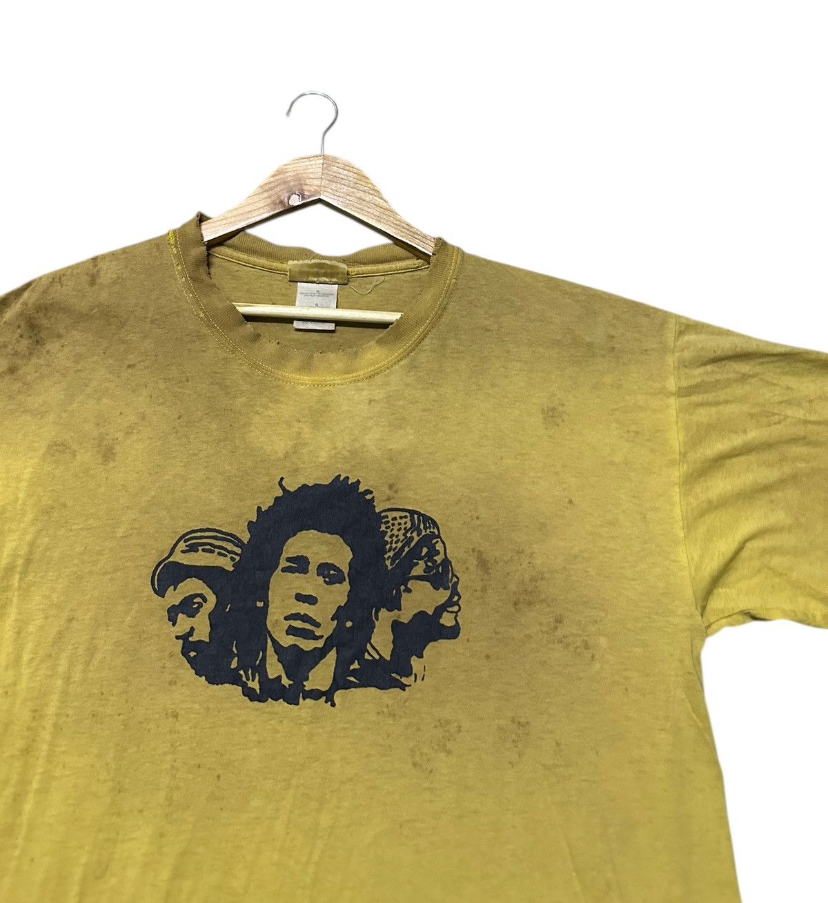 Band Tees Thrased Vintage Bob marley Size US L / EU 52-54 / 3 - 2 Thumbnail