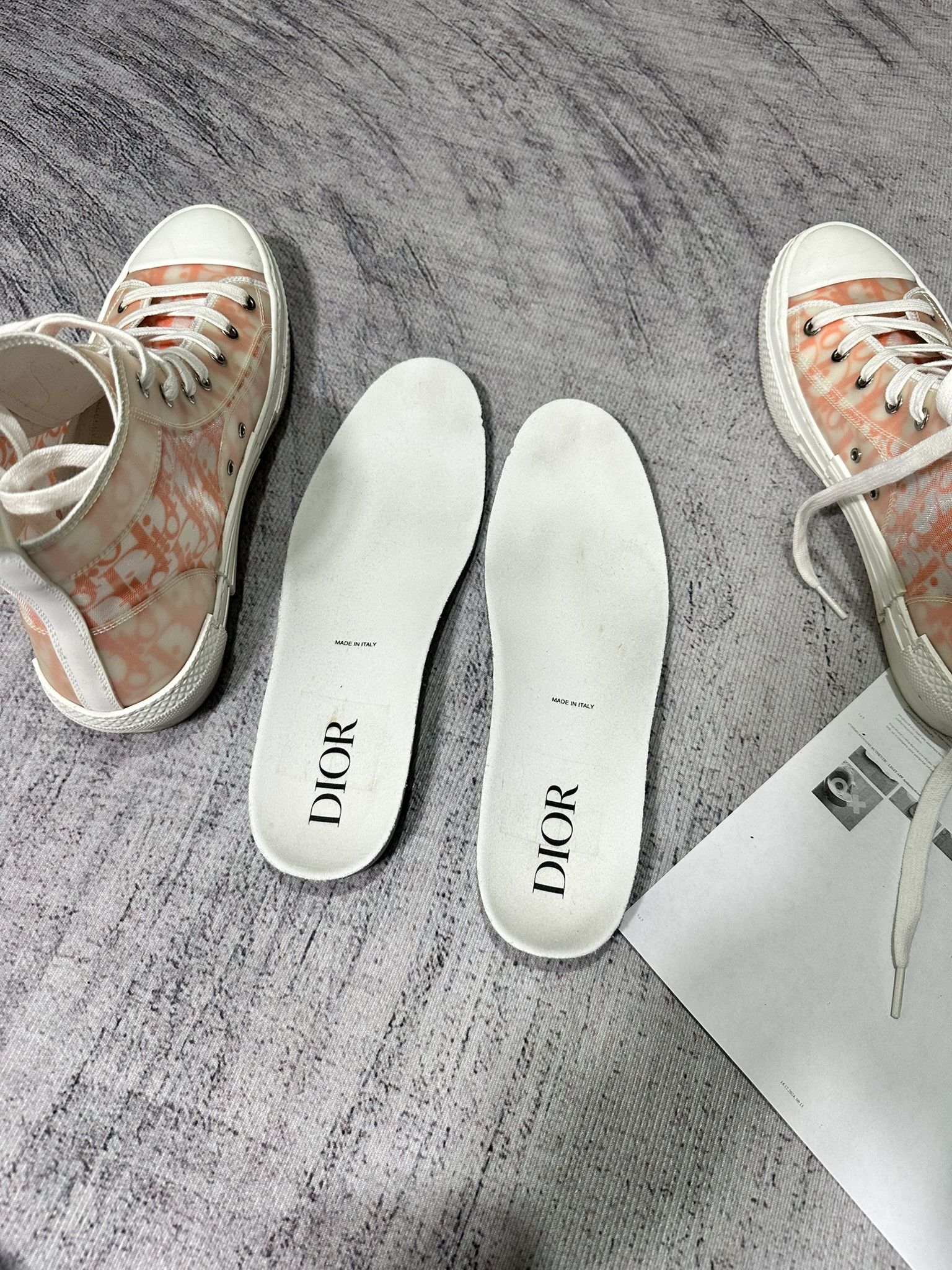 Dior Dior B23 High-top Oblique Sneakers Canvas Orange Monogram Size US 9.5 / EU 42-43 - 11 Thumbnail