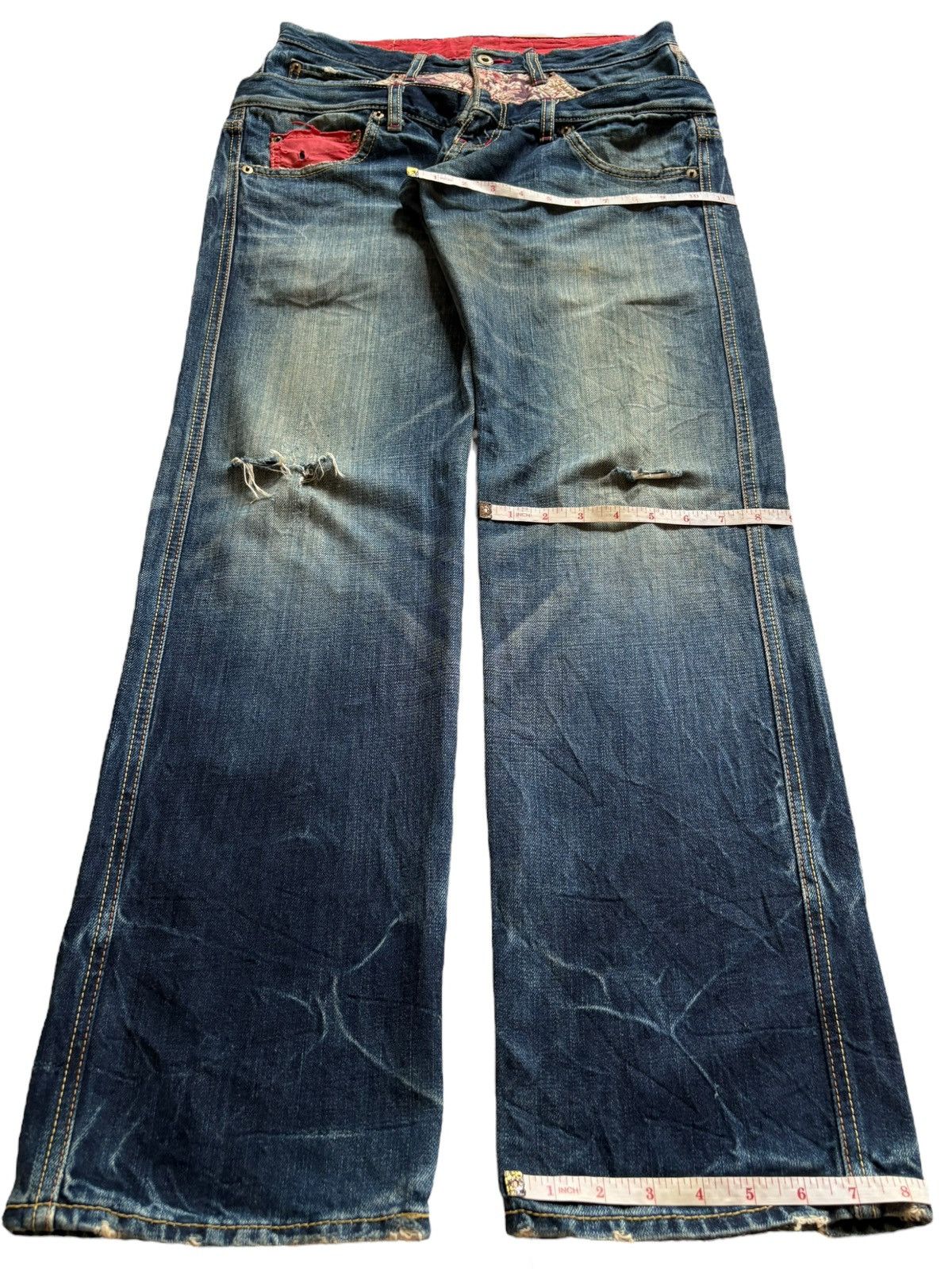 Eternal Vintage Eternal Double Waist Karakuri Style Baggy Jean Size US 31 - 14 Thumbnail