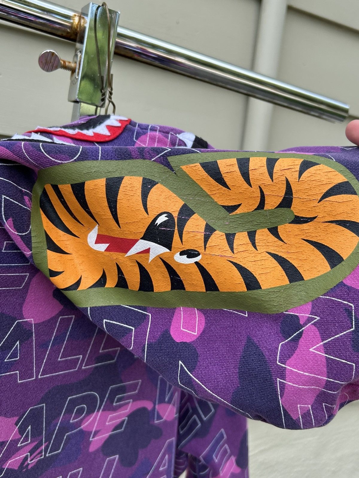 Bape Bape shark hoodie wgm all over purple Size US M / EU 48-50 / 2 - 4 Thumbnail