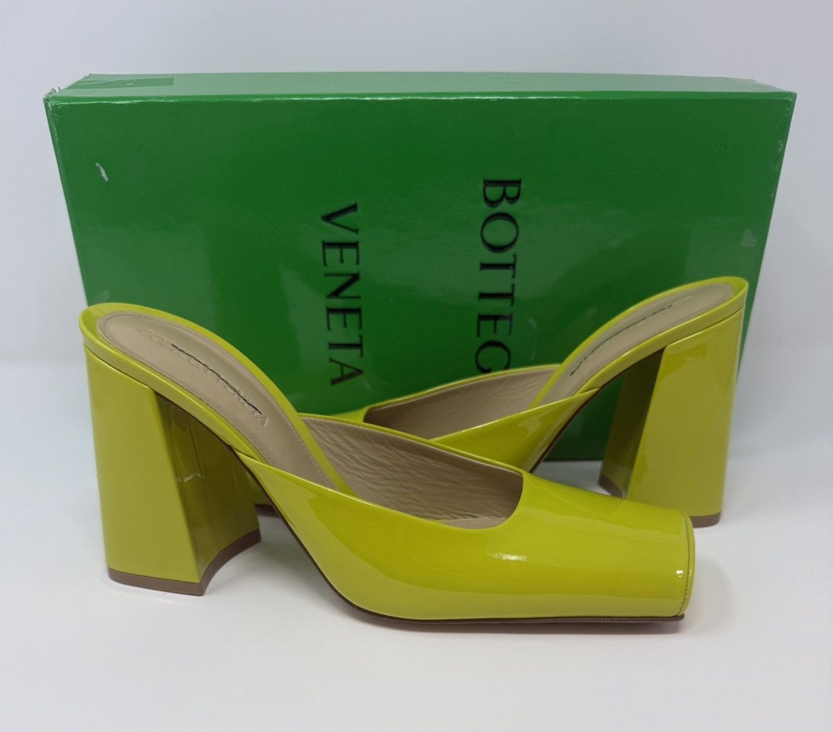 Bottega Veneta Tower Square Toe Pumps