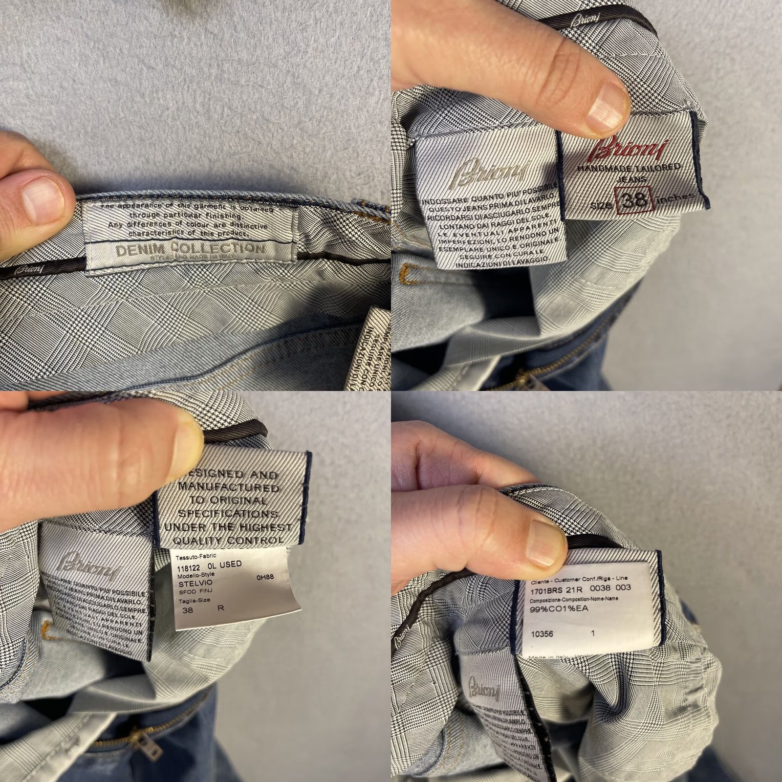 Brioni VINTAGE Brioni Stelvio Jeans Mens 38x31 Blue Medium Wash 5-Pocket Designer Made in Italy Size US 38 / EU 54 - 8 Thumbnail