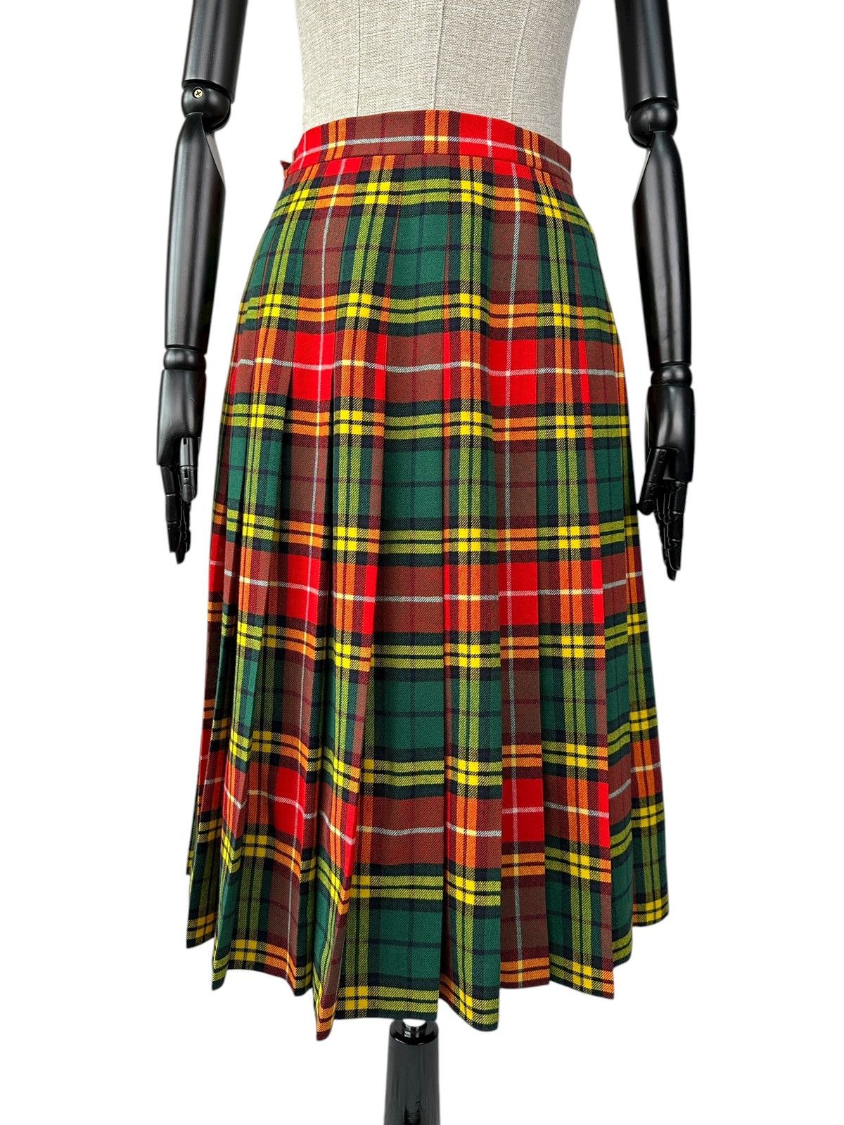 Burberry 90s BURBERRYS 100% Wool Plaid Pleated Long Skirt Multicolor Size 32" / US 10 / IT 46 - 1 Thumbnail