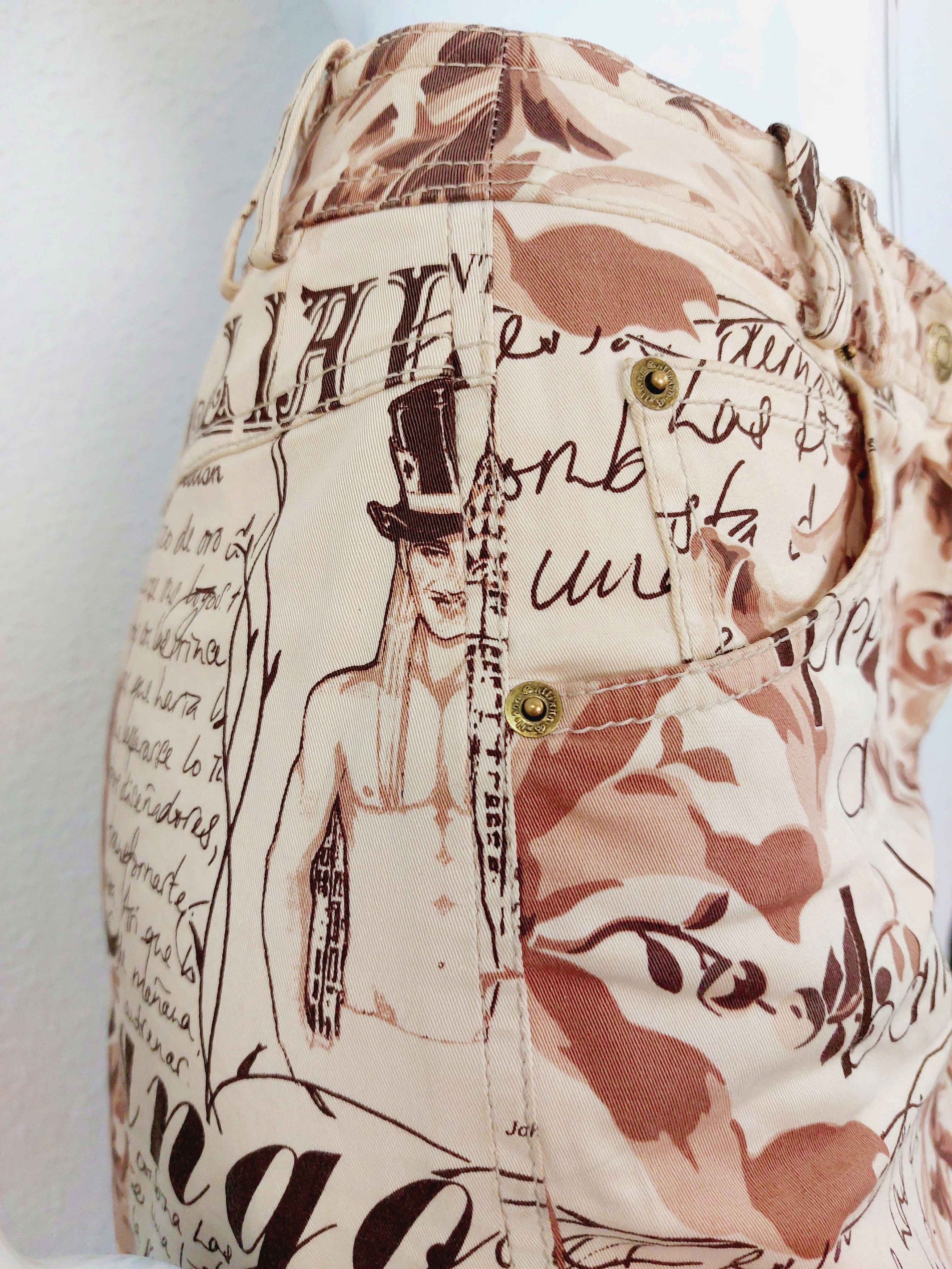John Galliano John Galliano Gazette Runway Newspaper 2006 Midi Comic Skirt Size 27" / US 4 / IT 40 - 8 Thumbnail