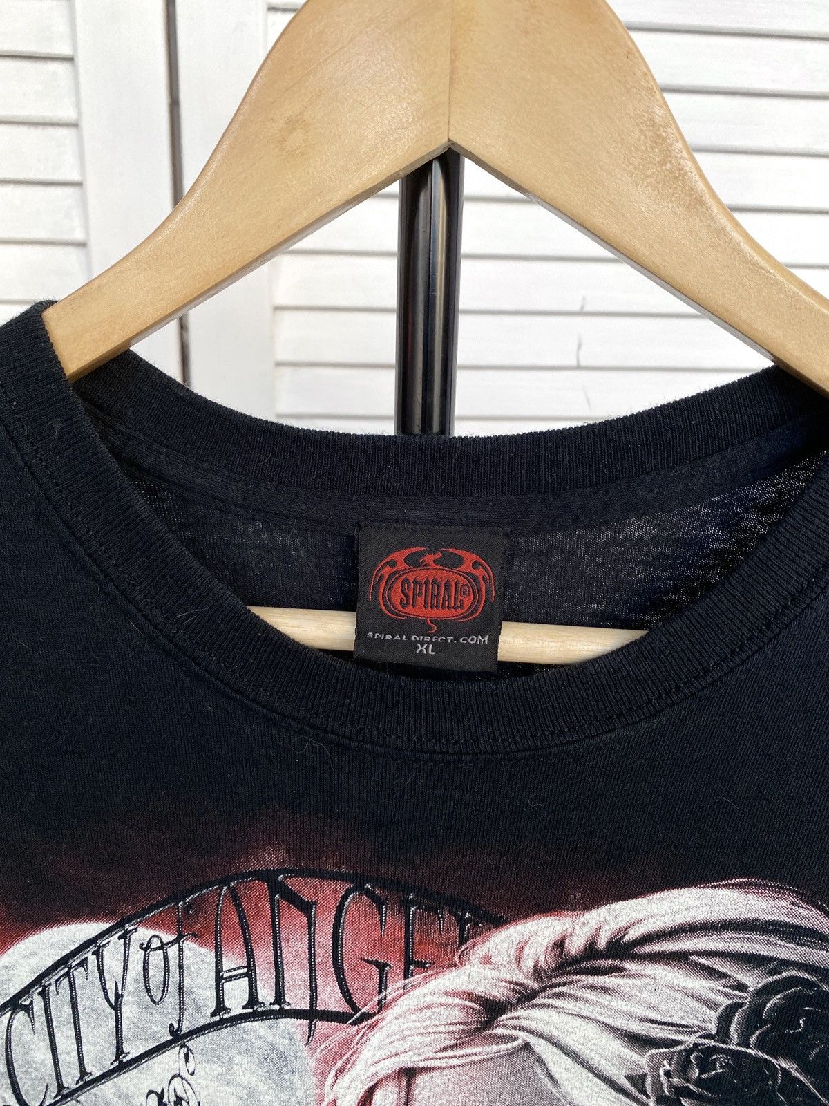Band Tees × Vintage Vintage Spiral Gothic Angel Tee Shirt Black Grunge Cross Size US XL / EU 56 / 4 - 7 Thumbnail