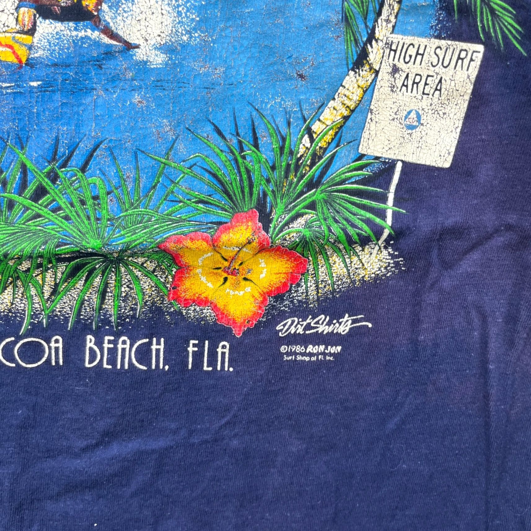 Ron Jon Surf Shop VINTAGE Ron Jon Surf Shop T Shirt M Blue 1980s Beach Mens Shirt Short Sleeve Crew Neck Cotton Knit Size US M / EU 48-50 / 2 - 4 Thumbnail