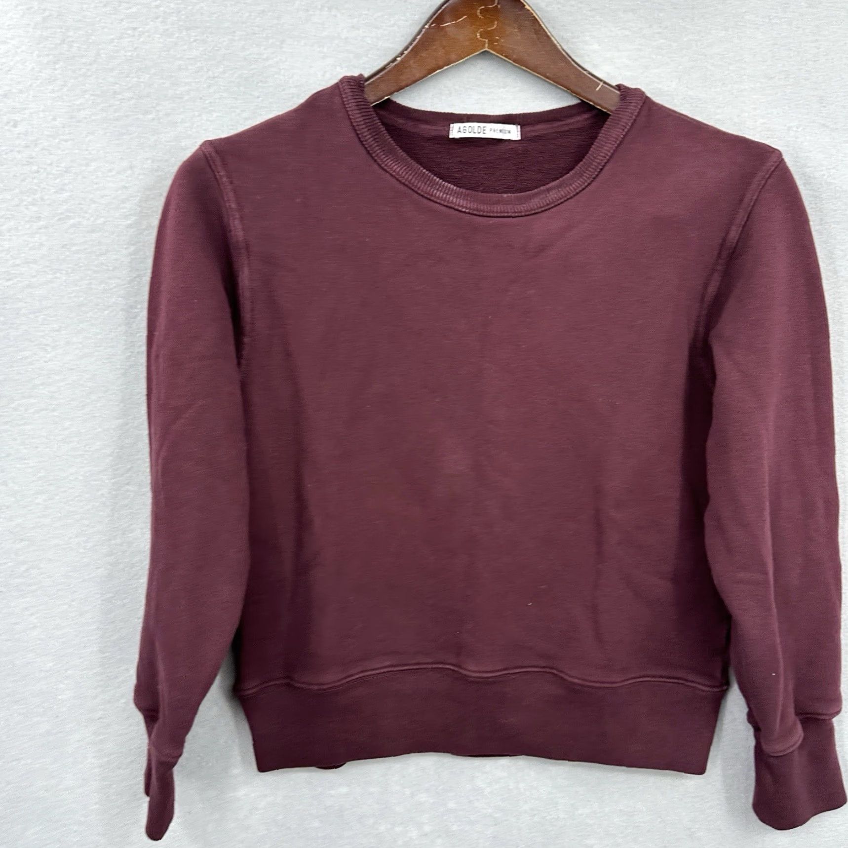 Agolde Agolde Sweatshirt Womens Small Long Sleeve Terry Fleece Pullover Purple City Modern 90s Mens Womens Size S / US 4 / IT 40 - 3 Thumbnail