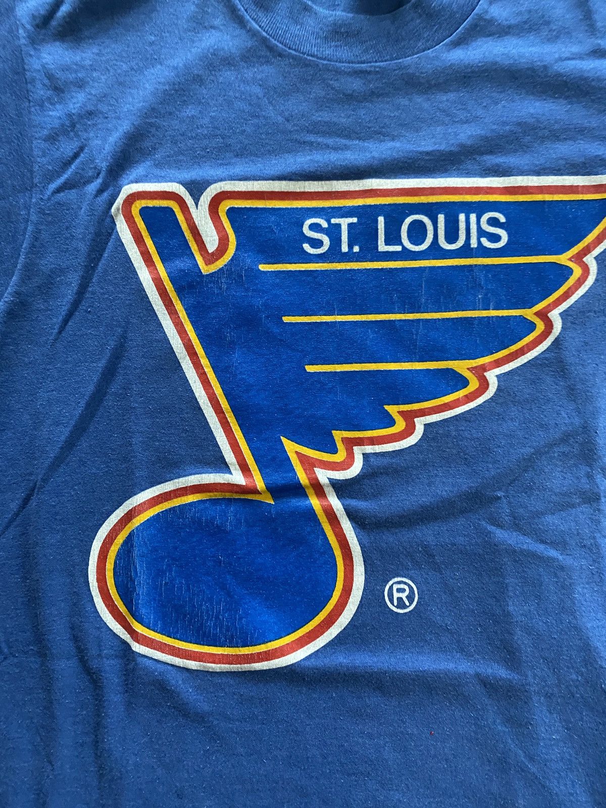 NHL Vintage 80’s St. Louis Blues Single Stitch Screen Stars Tee Size US S / EU 44-46 / 1 - 2 Thumbnail