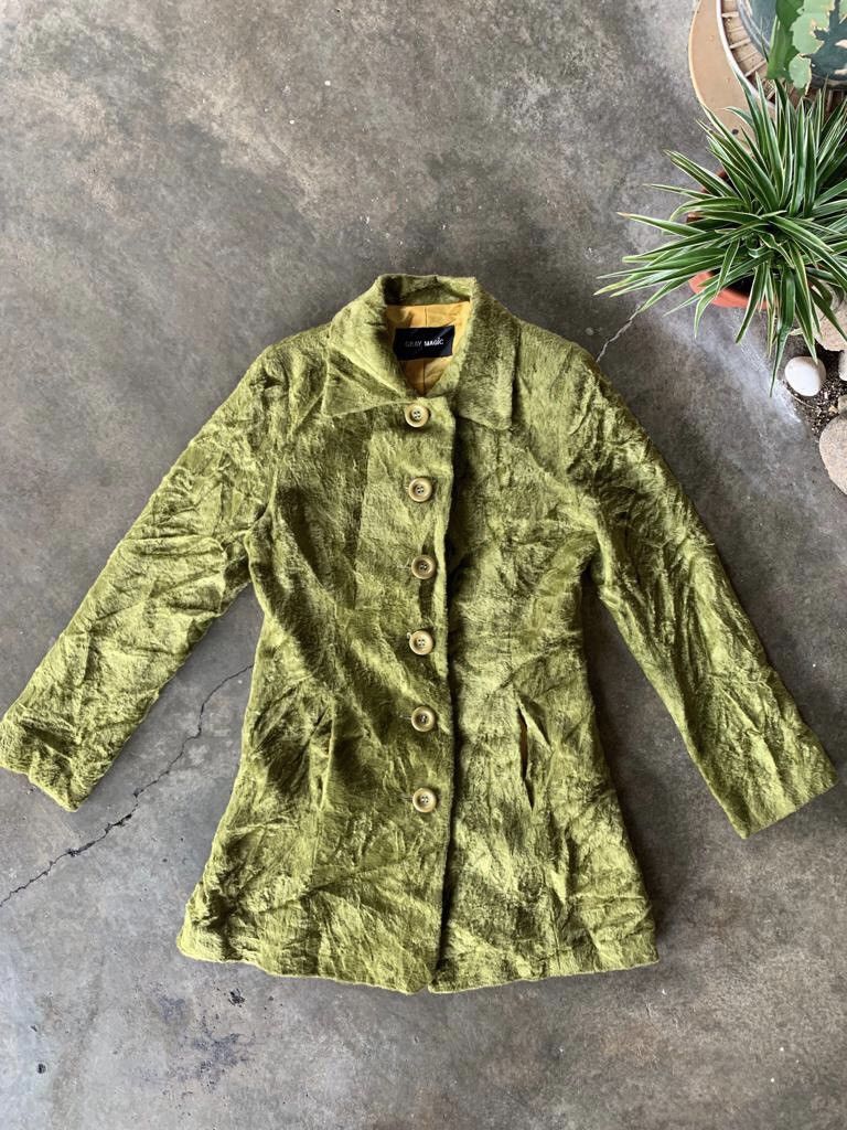 Japanese Brand × Vintage VTG Grey Magic Faux Fur Long Coat For Women Size S / US 4 / IT 40 - 2 Thumbnail