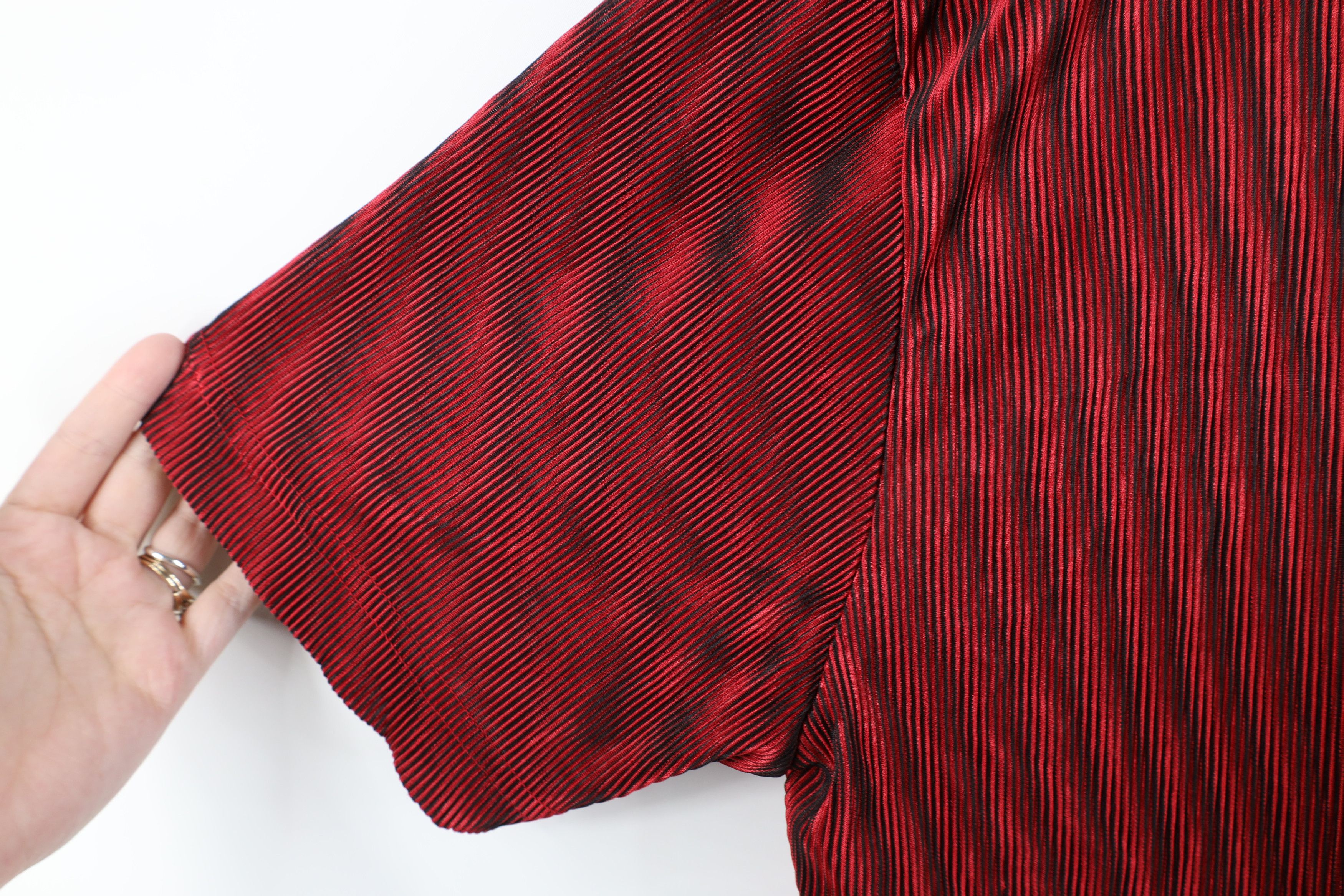 Vintage Vintage 90s Ribbed Knit Stretch Dance Rave Button Shirt USA Size US XL / EU 56 / 4 - 6 Thumbnail