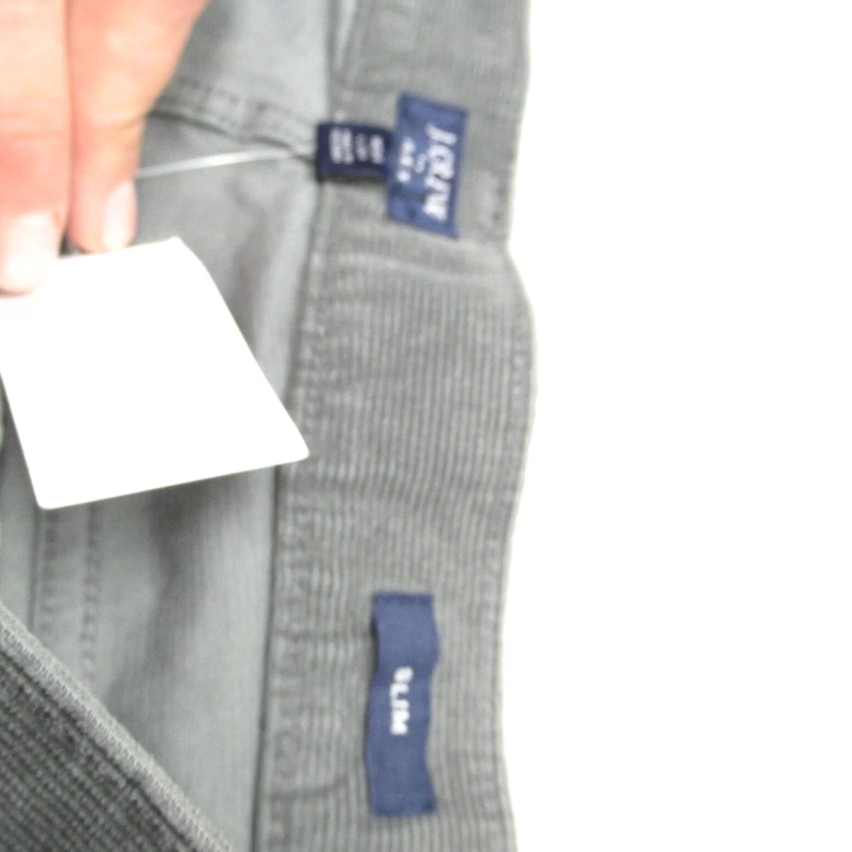 J.Crew J Crew Corduroy Pants Mens 484 Slim Straight 34x33 Gray Green Cords NEW 9.50 Size US 34 / EU 50 - 6 Thumbnail