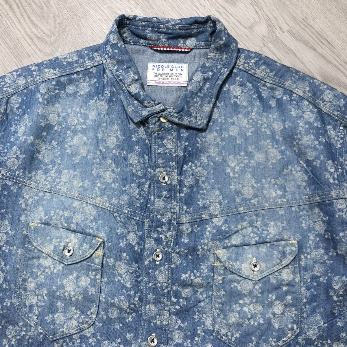Nicole Club 2000s Nicole Club For Men Floral Motif Button Up Shirt Size US L / EU 52-54 / 3 - 6 Thumbnail