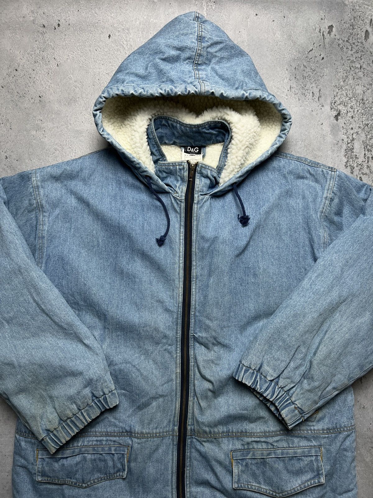 Dolce & Gabbana Vintage Dolce & Gabbana Zip-Up Sherpa Archive Denim Jacket Size US M / EU 48-50 / 2 - 7 Thumbnail