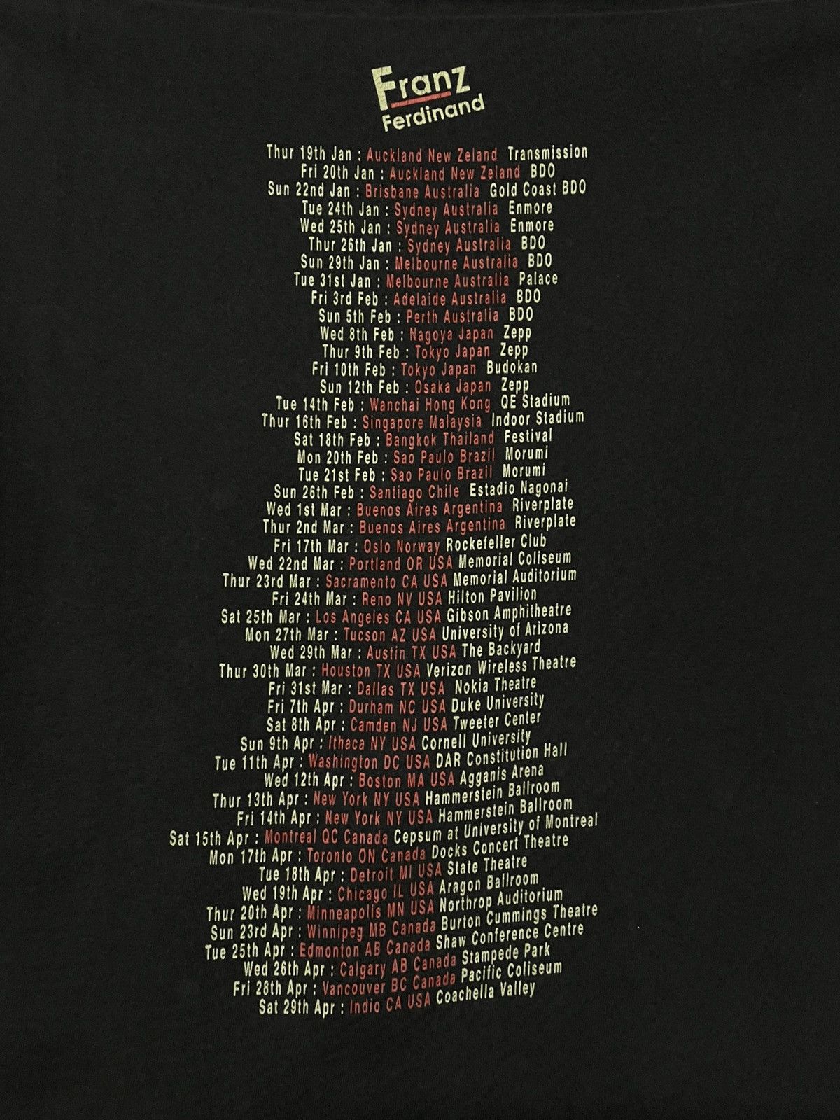 Band Tees Vintage Original Franz Ferdinan Scottish Rock Band Tour Tee Size US S / EU 44-46 / 1 - 8 Thumbnail