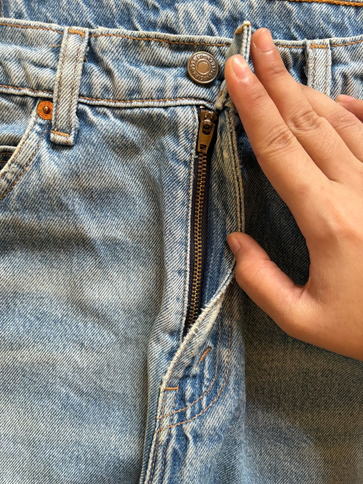 Levi's Vintage 80s Levis 610 Orange Tab Faded Wash Loose Jeans Size US 32 / EU 48 - 3 Thumbnail