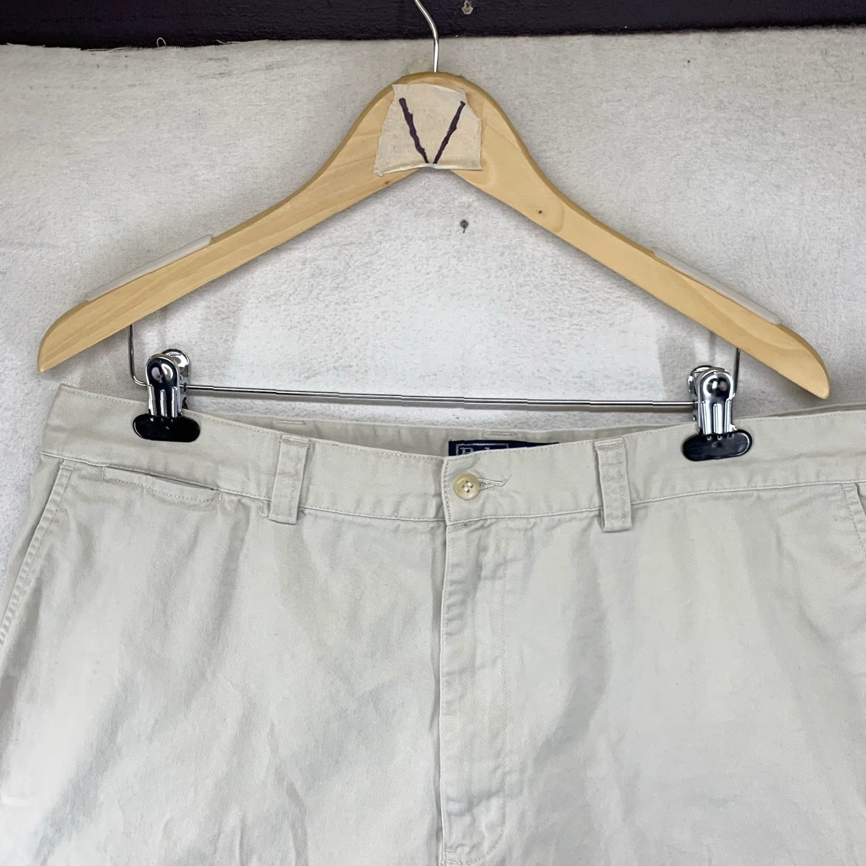 Polo Ralph Lauren VINTAGE Polo Ralph Lauren Men's Chino Shorts 40 x 8.5 Cotton Casual Summer Beige Size US L / EU 52-54 / 3 - 3 Thumbnail