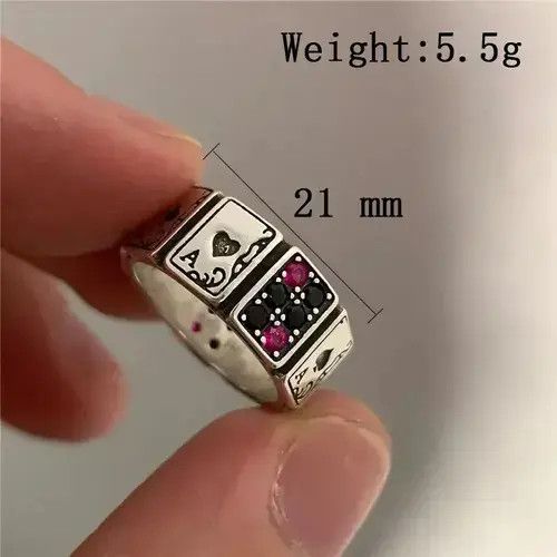 Other Playing Cards Open Cuff Finger Rings Size ONE SIZE - 3 Thumbnail