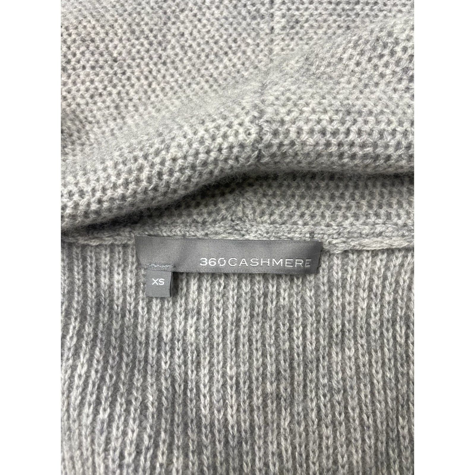 Vintage 360 Cashmere Cardigan Open-Front Wool-Blend XS Women Gray Size XS / US 0-2 / IT 36-38 - 2 Thumbnail