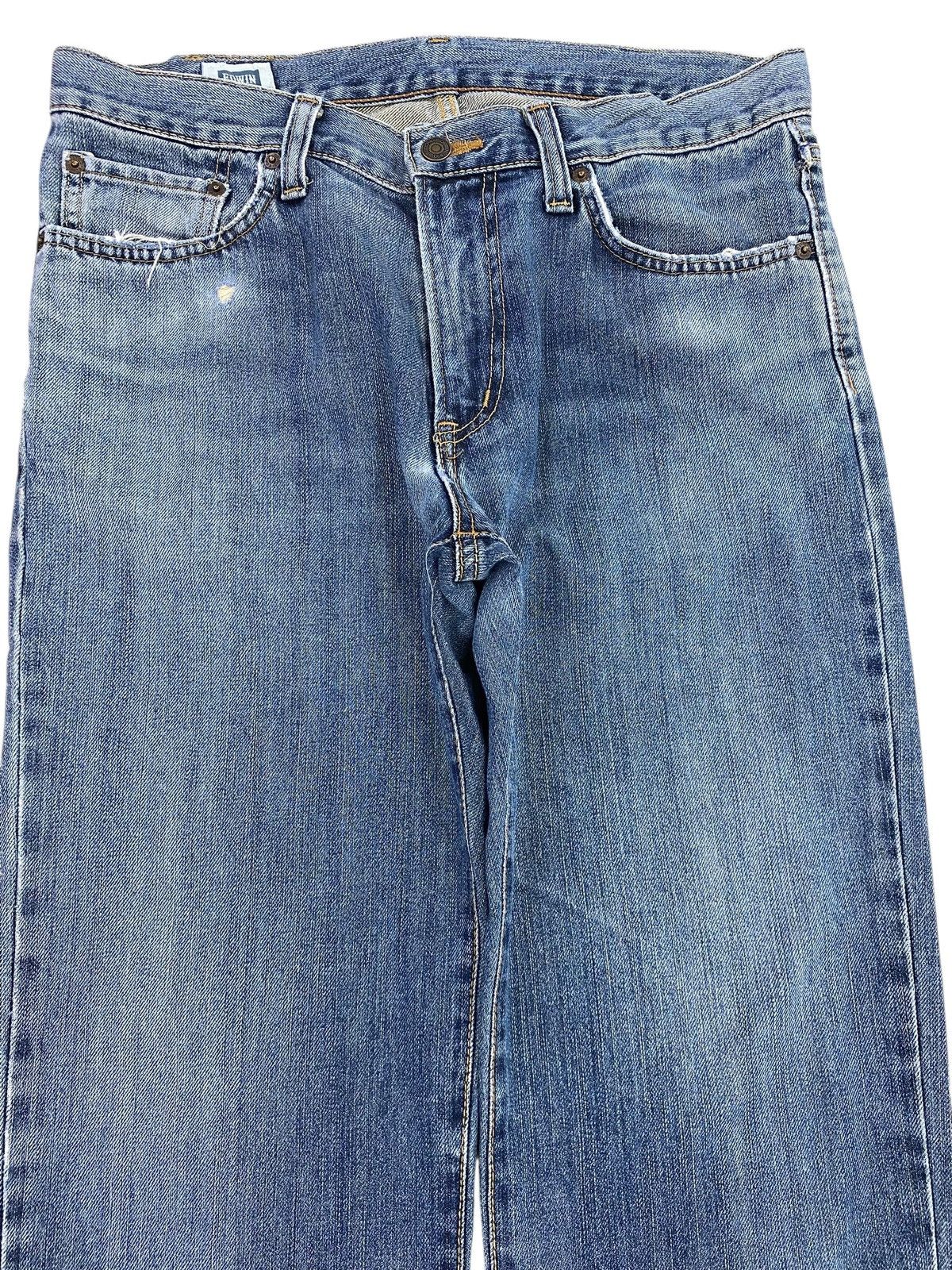 Edwin Edwin Blue Wash Straight Leg Style Jeans Size US 33 - 2 Thumbnail