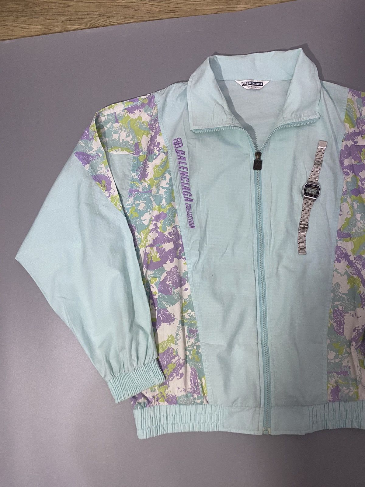 Balenciaga 💥Rare💥1993 Balenciaga Paris Track Jacket Size US L / EU 52-54 / 3 - 5 Thumbnail