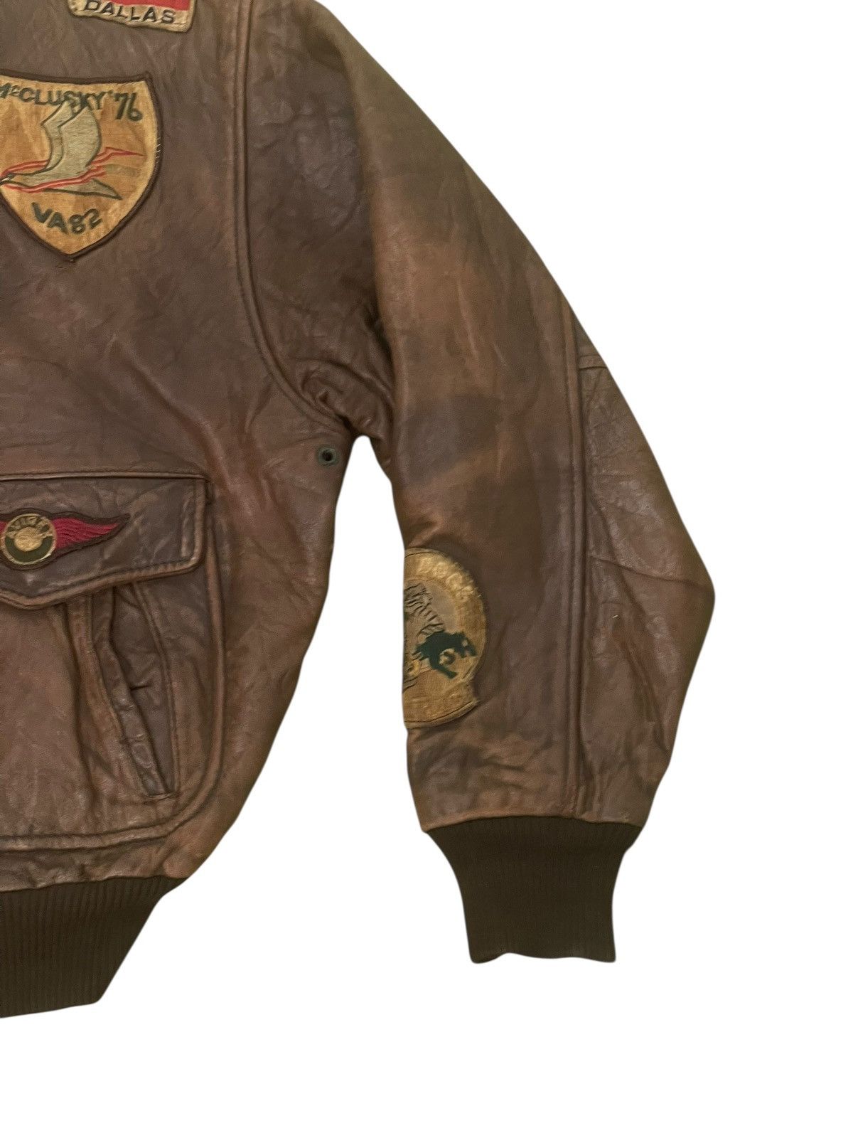 Avirex Vtg 80s Leather Jacket Avirex Cowboy Girl 2🟦 Size US L / EU 52-54 / 3 - 11 Thumbnail