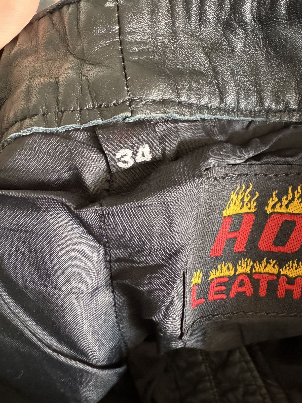 Leather × Vintage ***RARE VINTAGE LEATHER PANTS Size US 34 / EU 50 - 3 Thumbnail