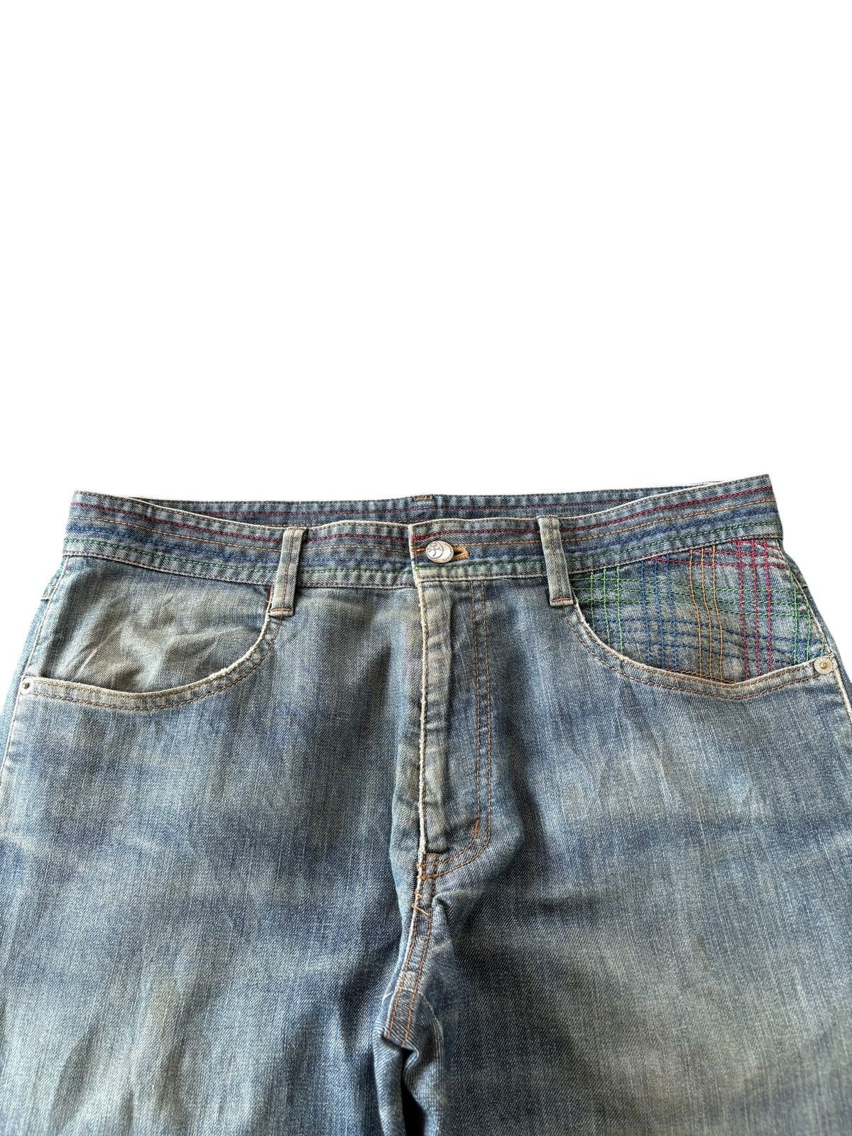 Jean Charles De Castelbajac Vintage Castelbajac Mud Wash Distressed Baggy Jeans Size US 33 - 4 Thumbnail
