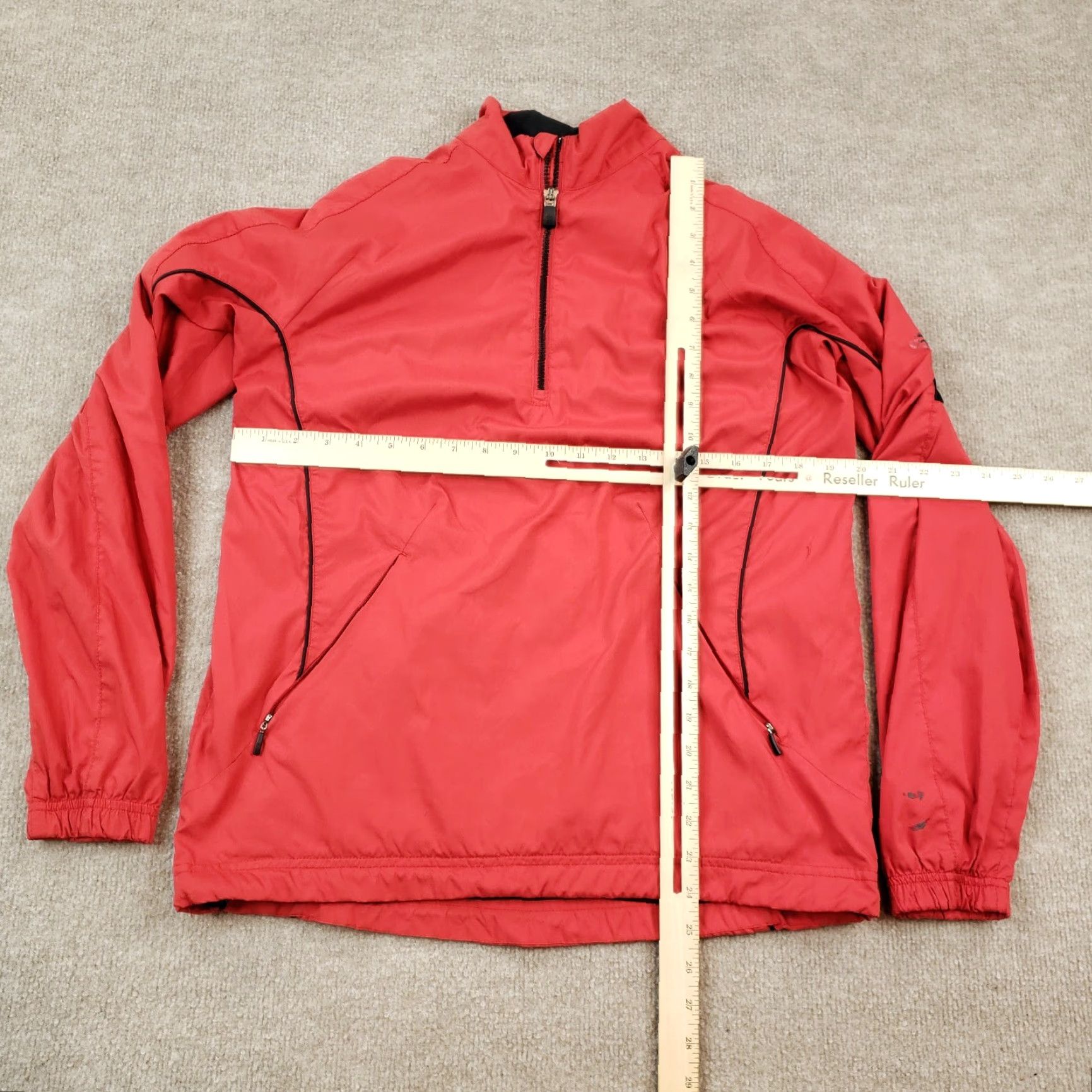 Adidas Adidas Windbreaker Jacket Mens Small Red Quarter Zip Climaproof Lightweight Size US S / EU 44-46 / 1 - 2 Thumbnail