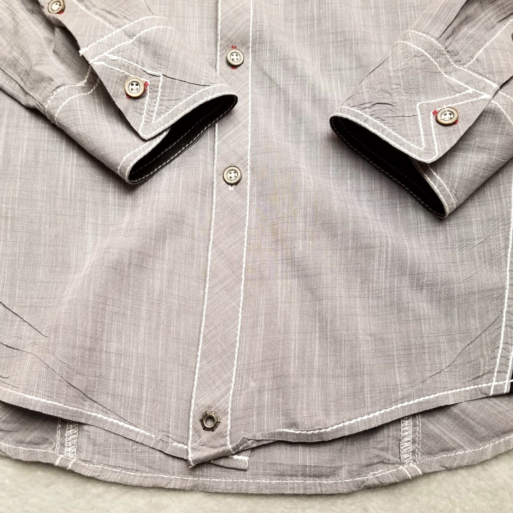 Vintage BKE Buckle Shirt Mens M Gray Athletic Cotton Blend Long Sleeve Western Shirt Mens Gray Athletic Cotton Blend Long Sleeve Western Size US M / EU 48-50 / 2 - 4 Thumbnail