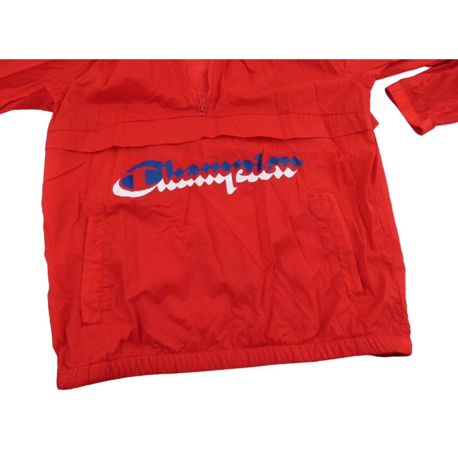Champion VINTAGE Champion Anorak Jacket Mens Large Red 90s Y2K Windbreaker Rain Coat Running Size US L / EU 52-54 / 3 - 4 Thumbnail