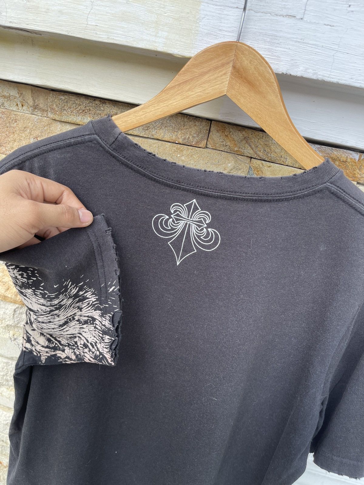 Affliction × Haunted Mound THRASHED🔥AFFLICTION🔥Distressed Sun Faded Black Tshirt Size US M / EU 48-50 / 2 - 10 Thumbnail