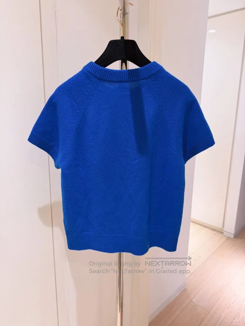 Hermes Hermes Deep Sea Blue Pig Nose Ice Cream Cashmere Short Sle Size XS / US 0-2 / IT 36-38 - 2 Thumbnail