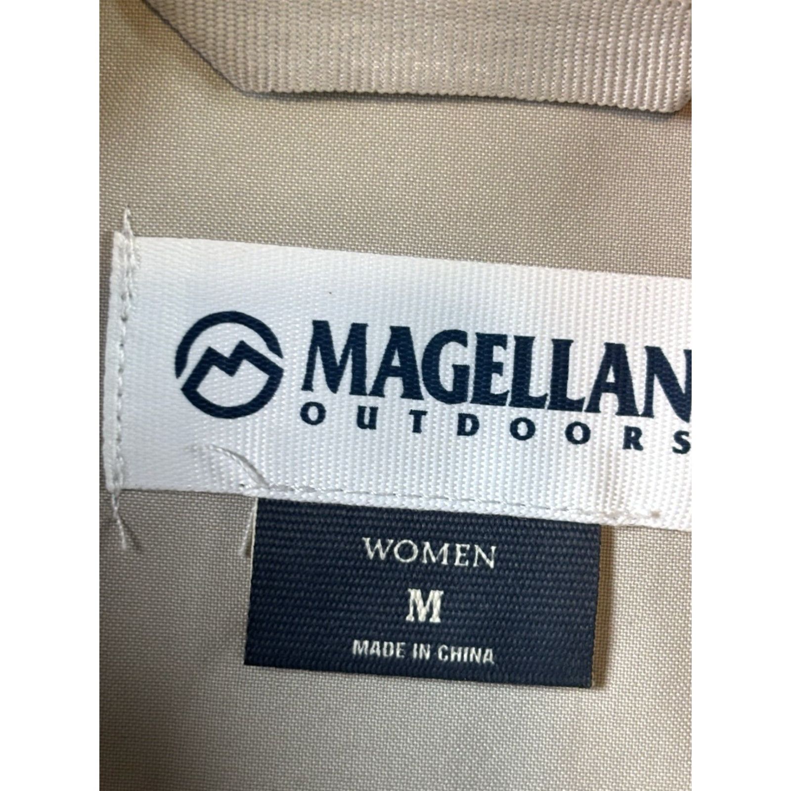 Vintage Magellen Women's Ivory Full Zip Fleece Lined Jacket Mudal? Size M / US 6-8 / IT 42-44 - 5 Thumbnail