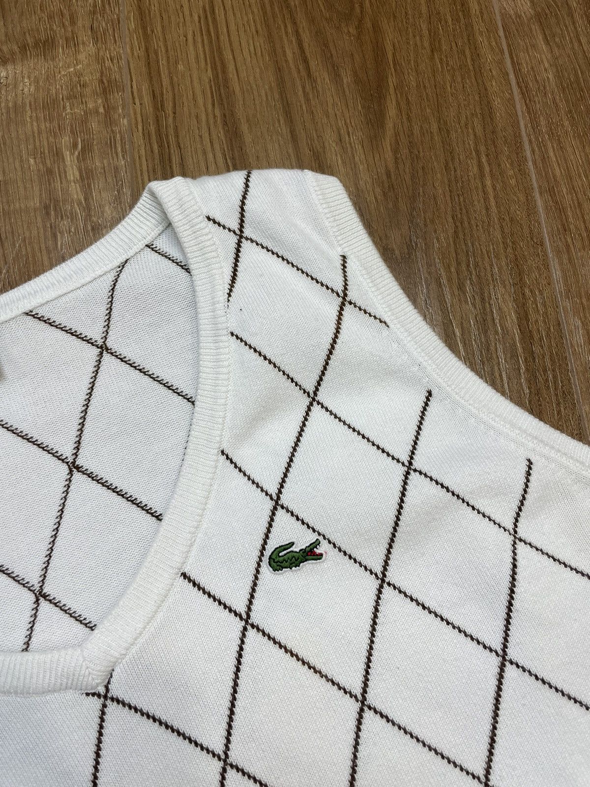 Lacoste × Vintage Vintage Lacoste White Sweater Vest Y2K 90’s Size US S / EU 44-46 / 1 - 6 Thumbnail