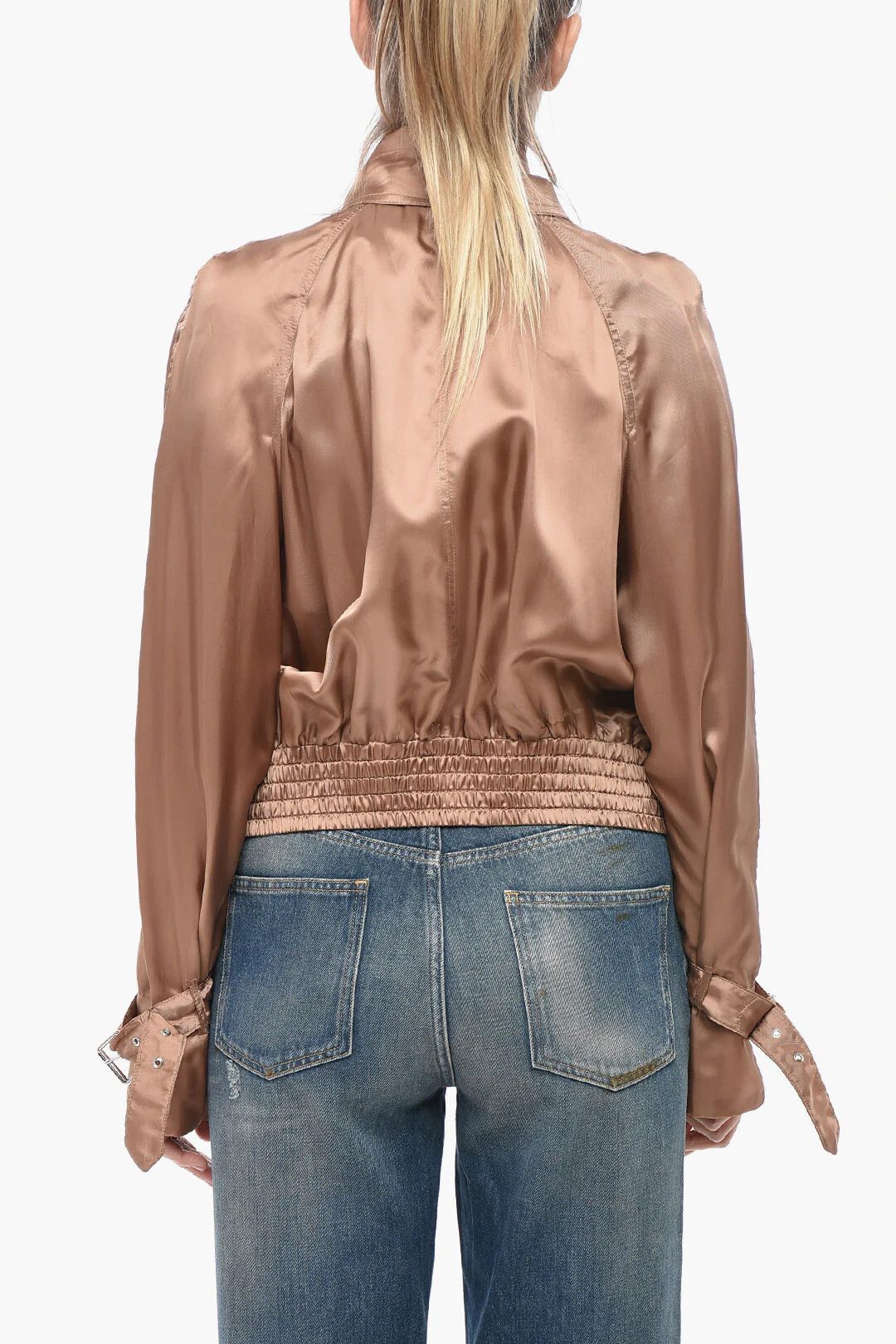 Dries Van Noten og1mm0426 Satin Jacket in Pink Size M / US 6-8 / IT 42-44 - 2 Thumbnail