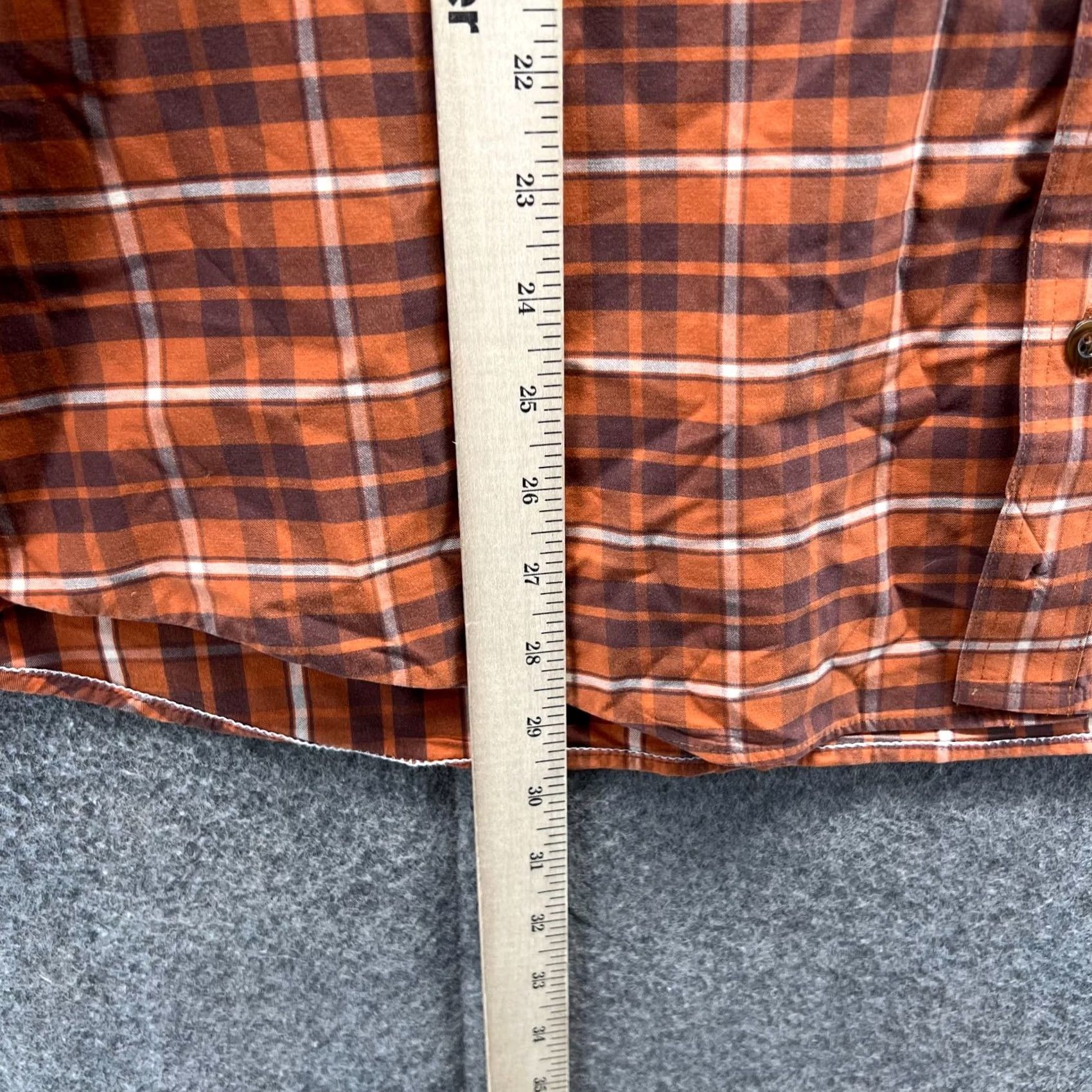 Orvis VINTAGE Orvis Shirt Mens L Orange Button Down Preppy Cotton Tattersall Plaid Flannel Size US L / EU 52-54 / 3 - 5 Thumbnail