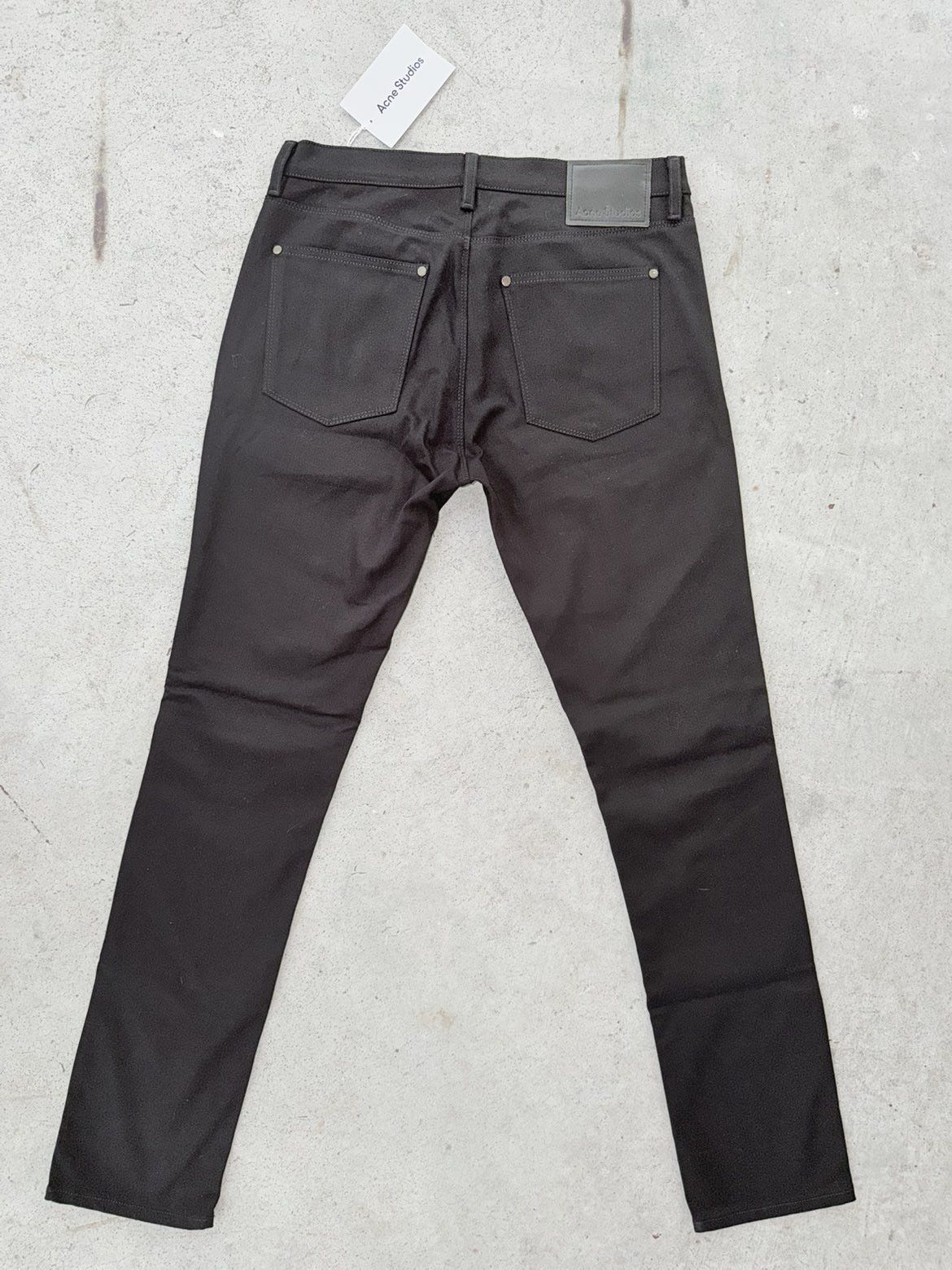 Max Stay Black Leather Patch Denim Jeans