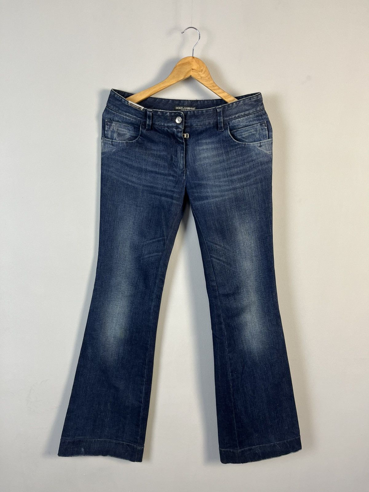 Dolce & Gabbana × Jean Dolce Gabbana D&G Luxury Flared Denim Jeans Y2K Madein Italy Size 28" / US 6 / IT 42 - 1 Thumbnail
