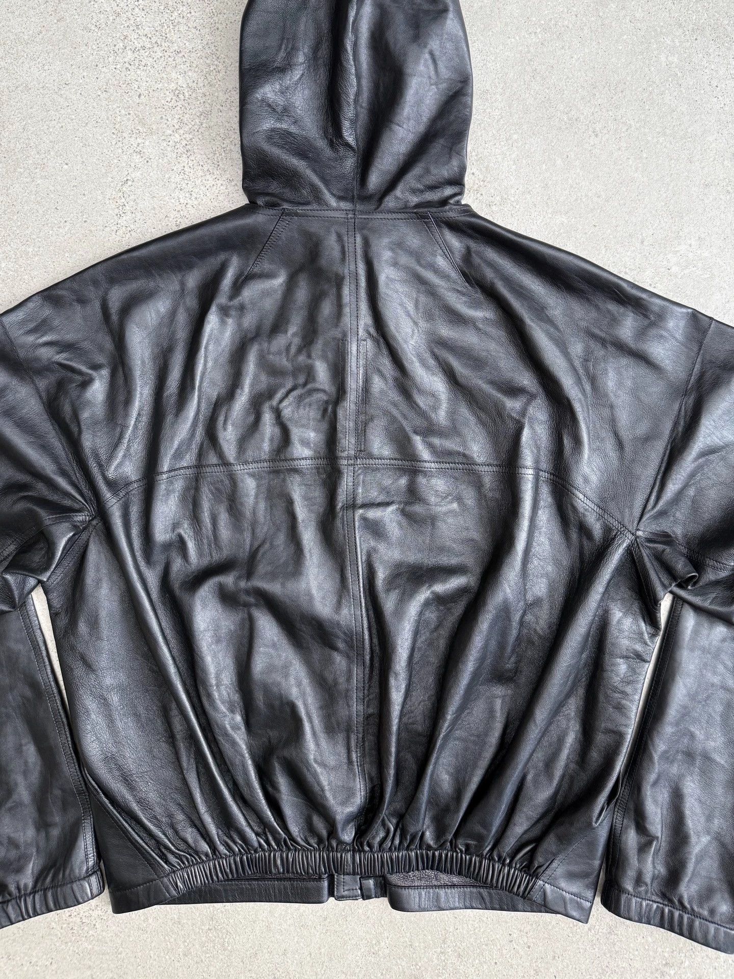 Rick Owens Rick Owens Lambskin Short Wide Hooded Zip-Up Jacket 50/L Size US M / EU 48-50 / 2 - 5 Thumbnail