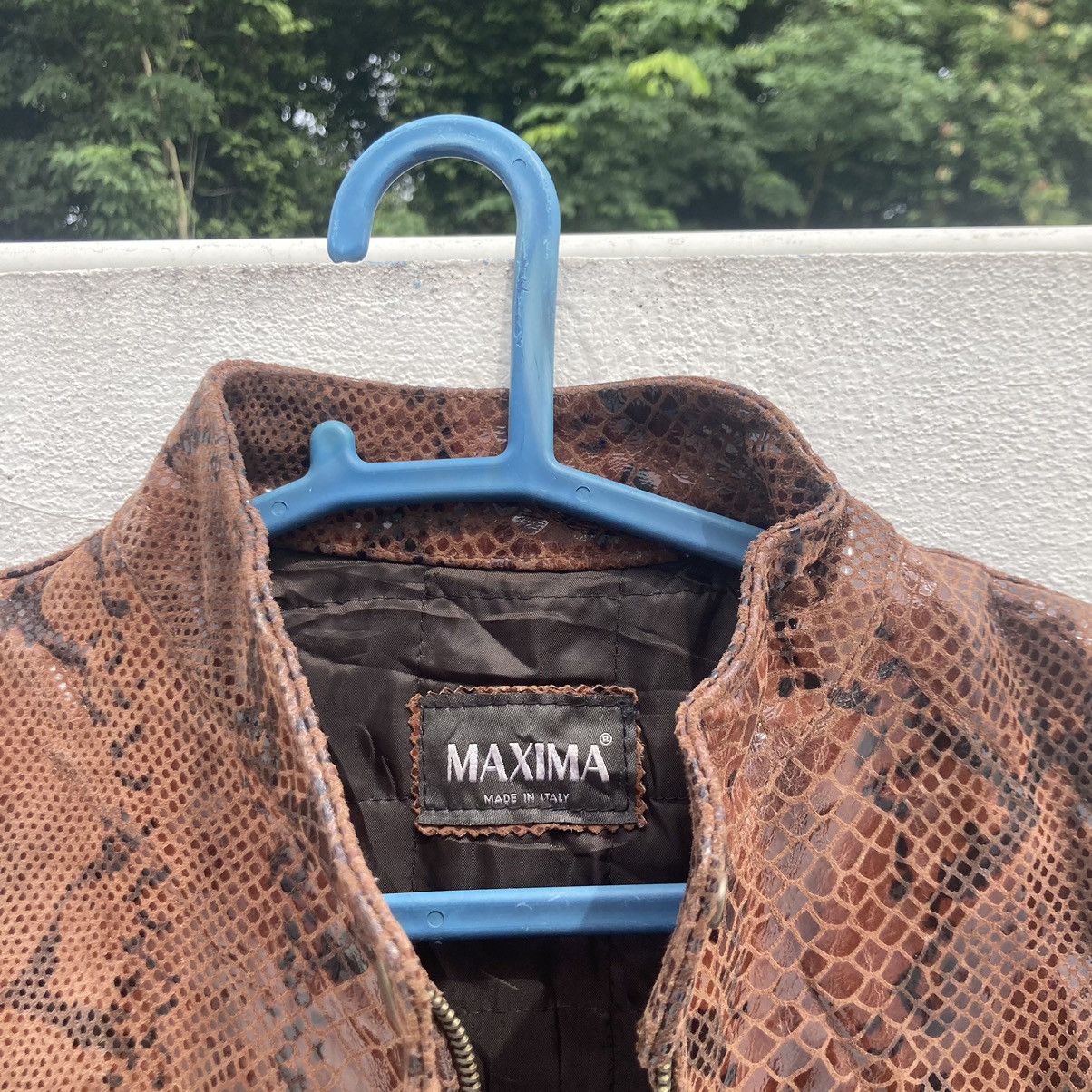 VINTAGE MAXIMA VERA PELLE SNAKE DESIGN LEATHER JACKET