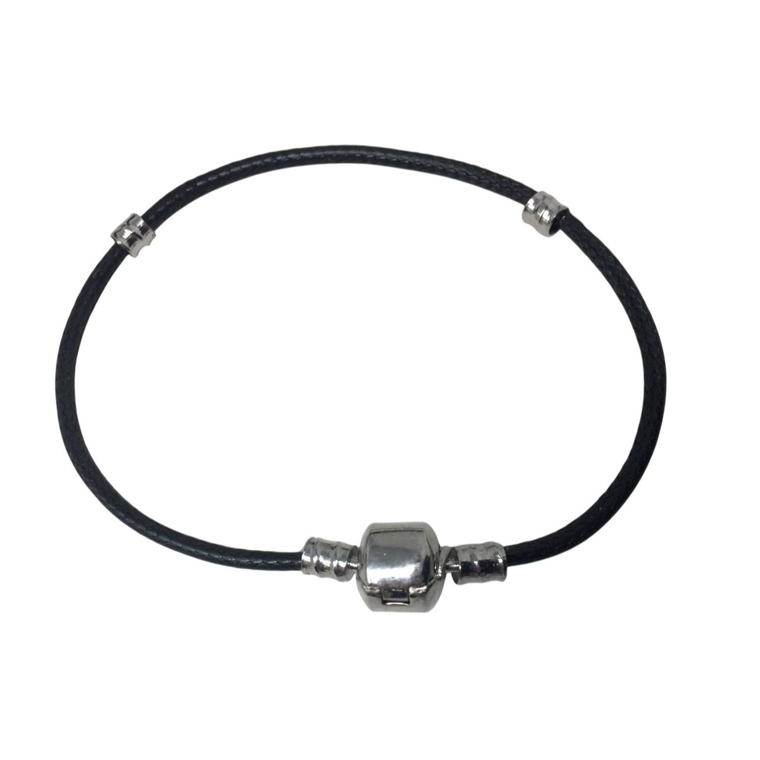 Other Women's Silver and Black Rope Bracelet Size ONE SIZE - 3 Thumbnail