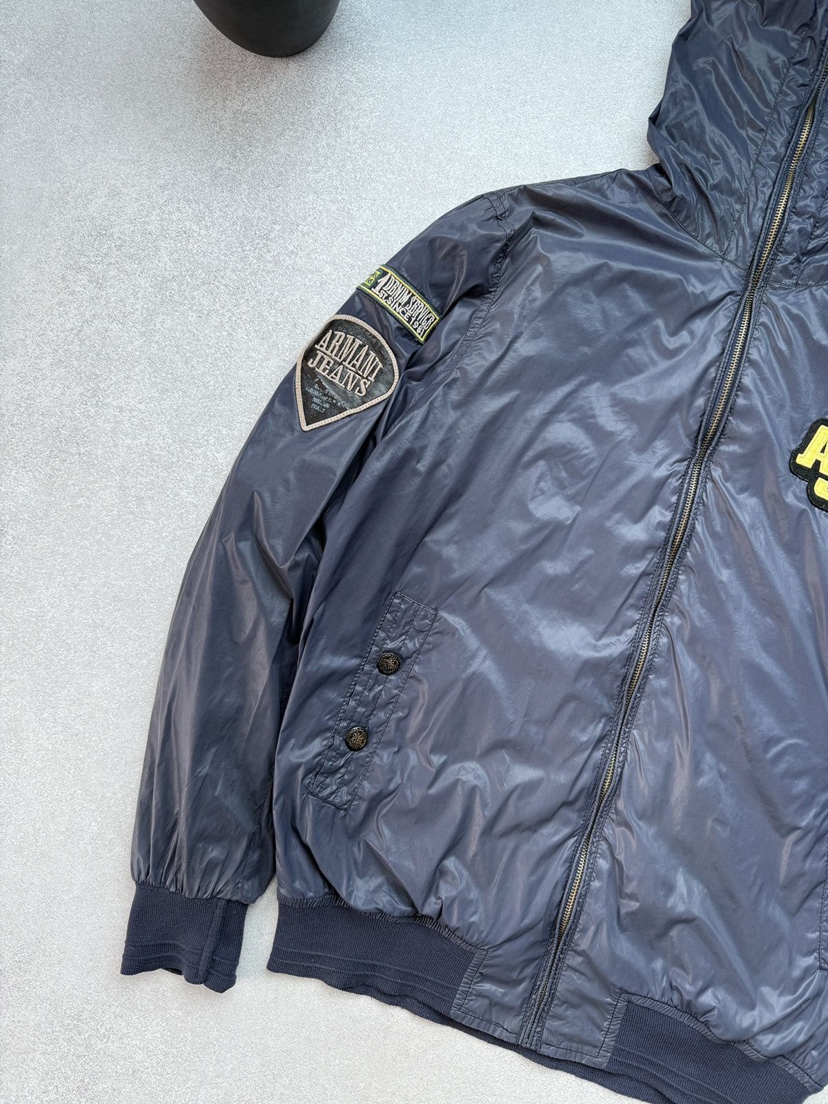 Armani Armani Jeans Ninja Windbreaker Jacket Vintage Full Zip Y2K Size US XL / EU 56 / 4 - 4 Thumbnail