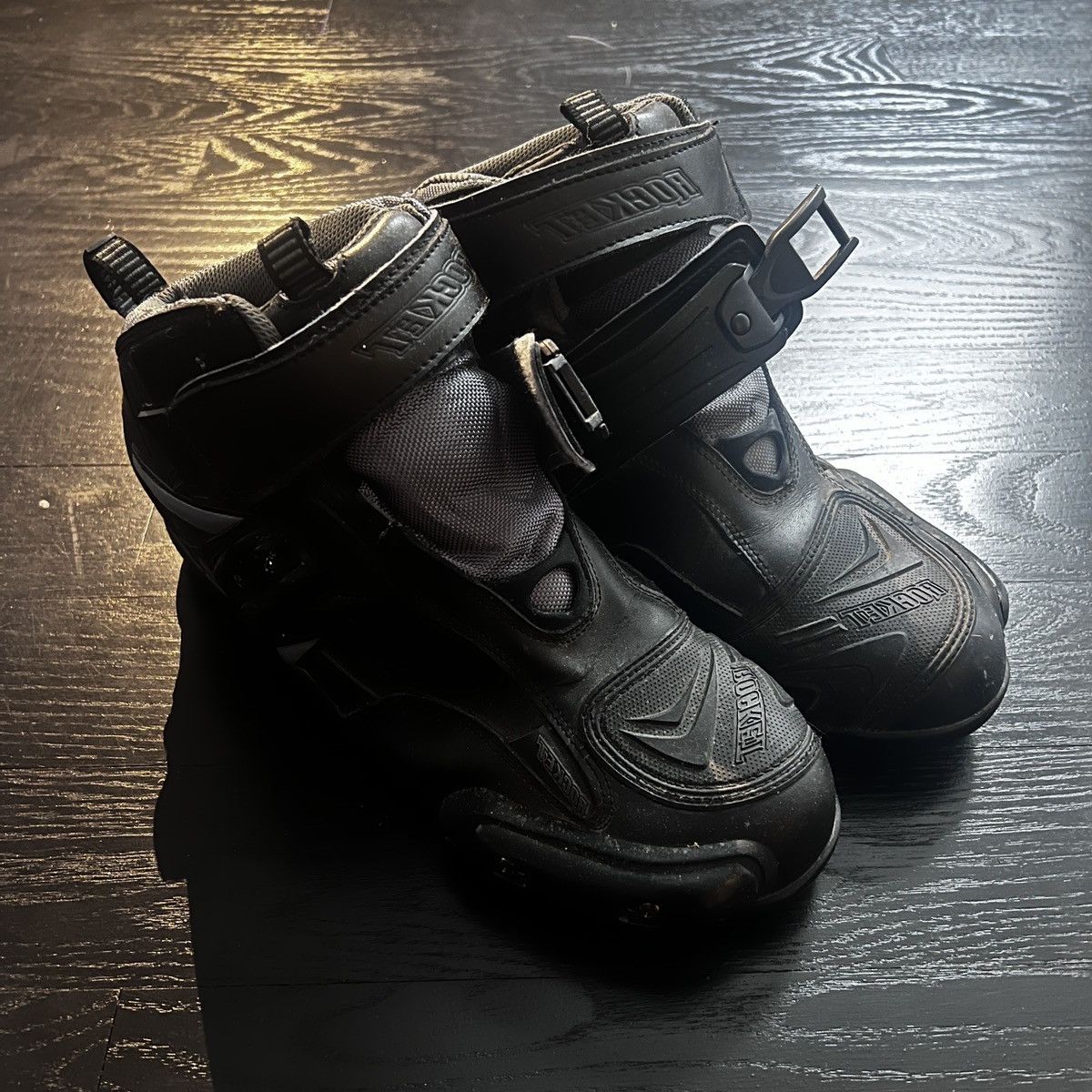 Vintage Rucket Motorcycle High Top Boots Shoes in Black, Men's (Size 11)