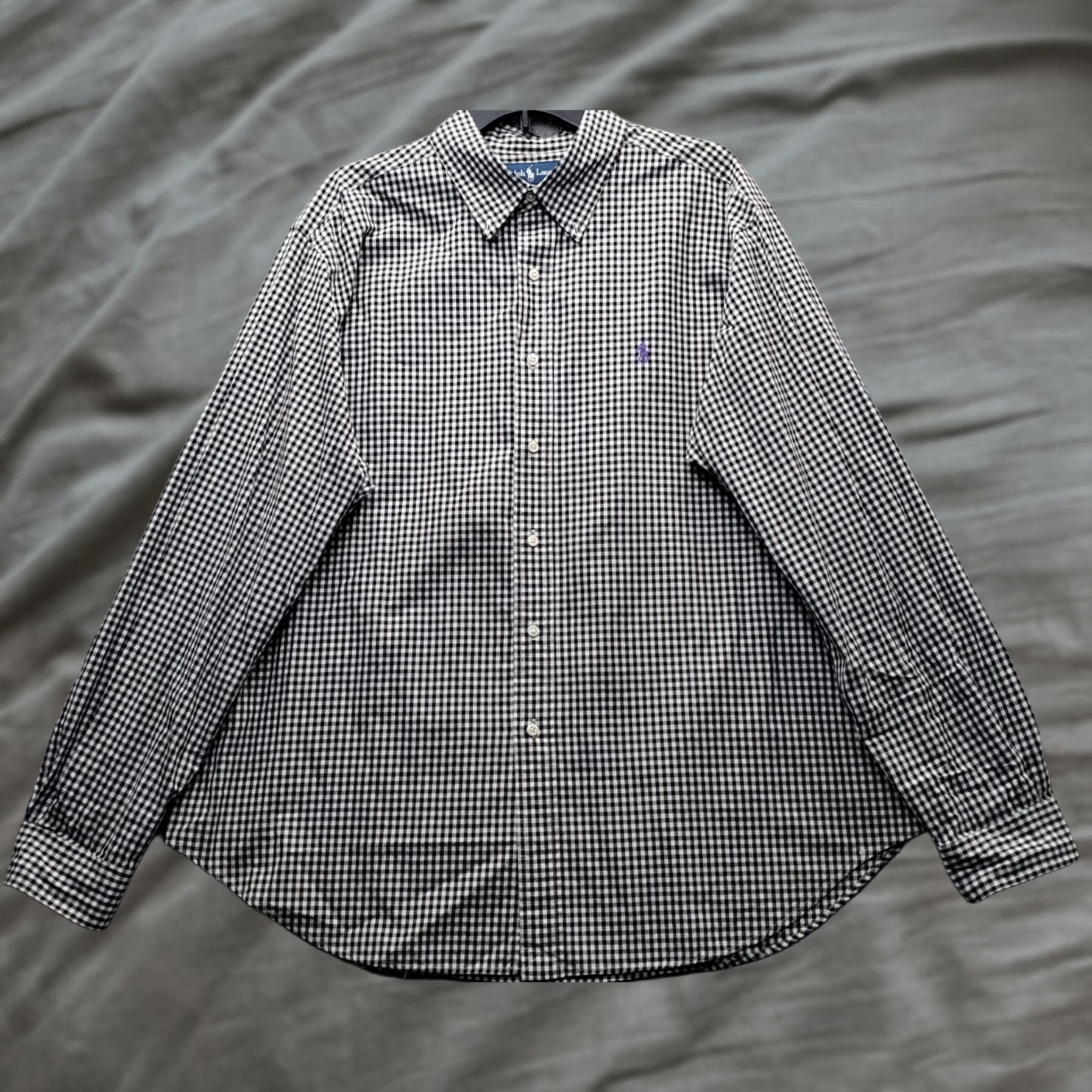 Ralph Lauren VINTAGE Ralph Lauren Dress Shirt Mens XXL Multi Gingham Pony Logo Button-Down Size 48R - 1 Thumbnail