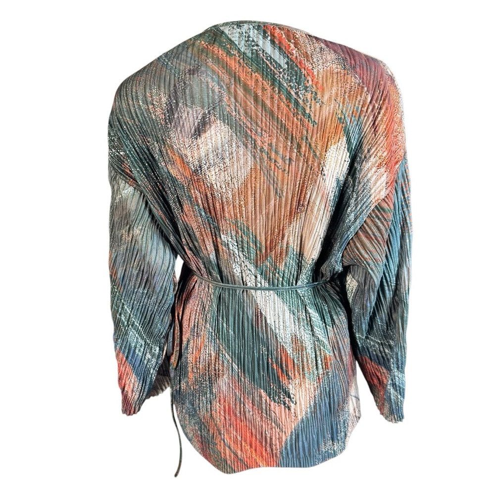 Zara NWT New Zara Pleated Printed Kimono Wrap Top Size S Size S / US 4 / IT 40 - 5 Thumbnail